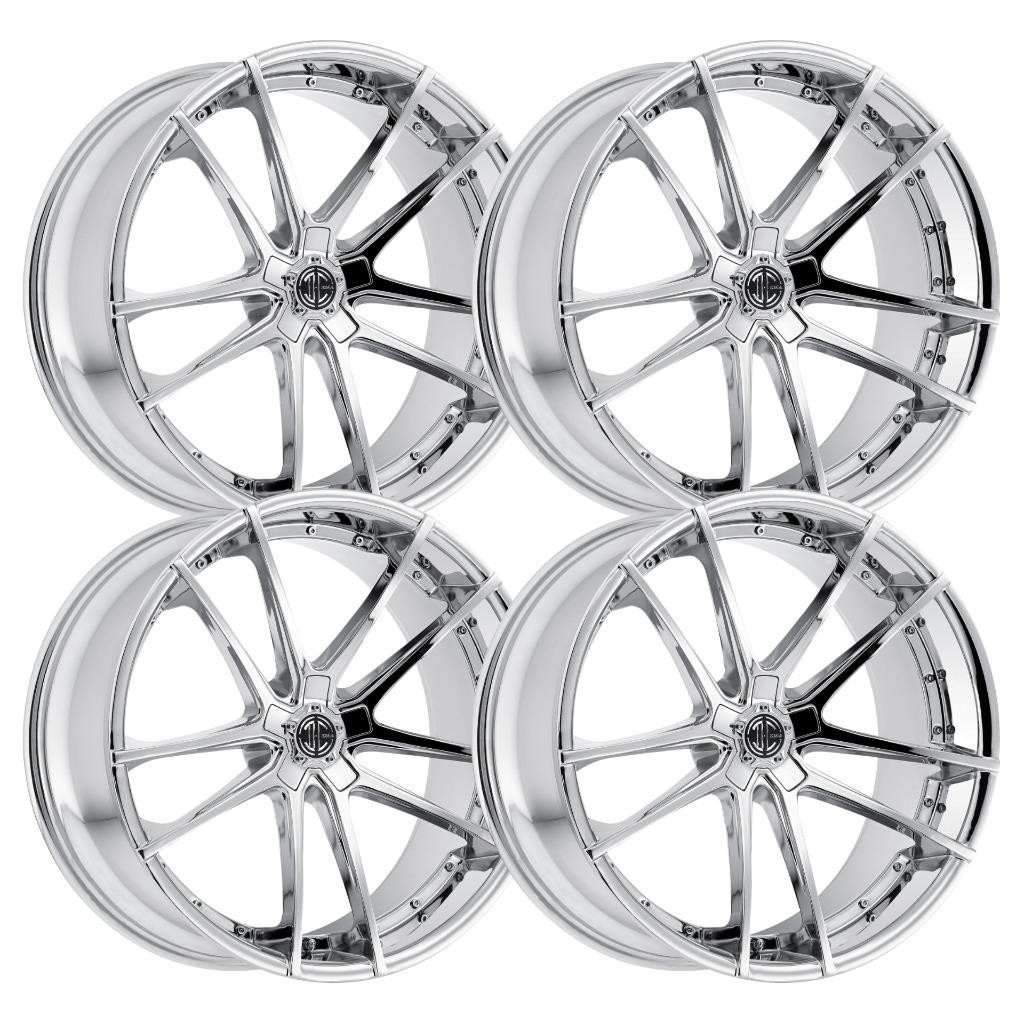 (Set-4) 2Crave N34 20x8.5 5x112 35mm Chrome Wheels Rims 20 Inch
