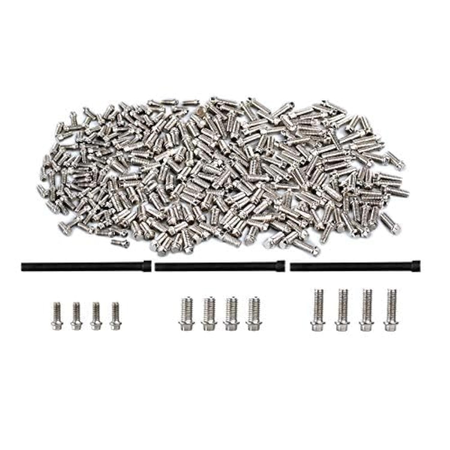 INJORA 300PCS M2 M2.5 M3 Metal Screws Kit Wheel Rims for 1/10 RC Car Crawler