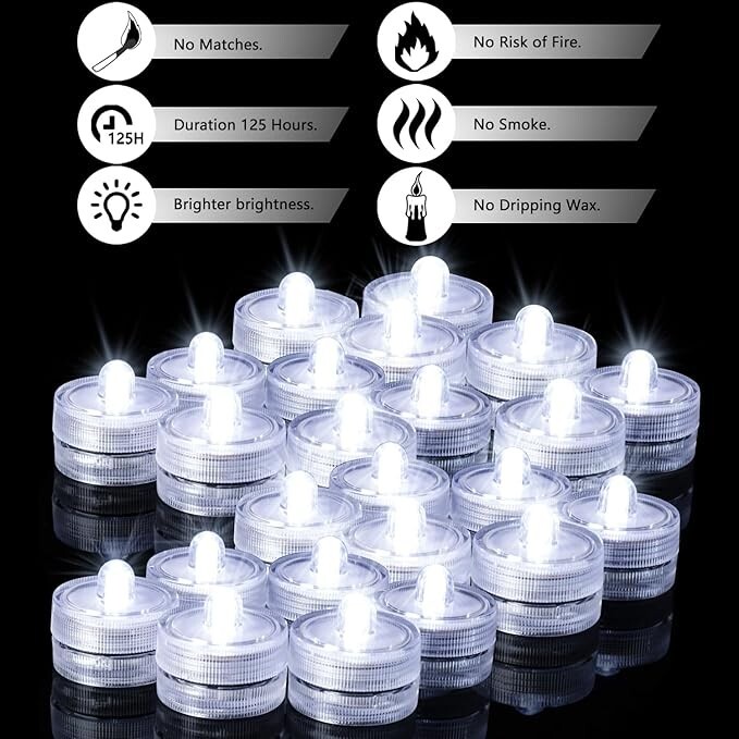 Newhouse Lighting SW132WT/36A Waterproof LED Tea Lights Submersible 36pcs. Newhouse Lighting SW132WT/36A Waterproof LED Tea Lights Submersible 36pcs.