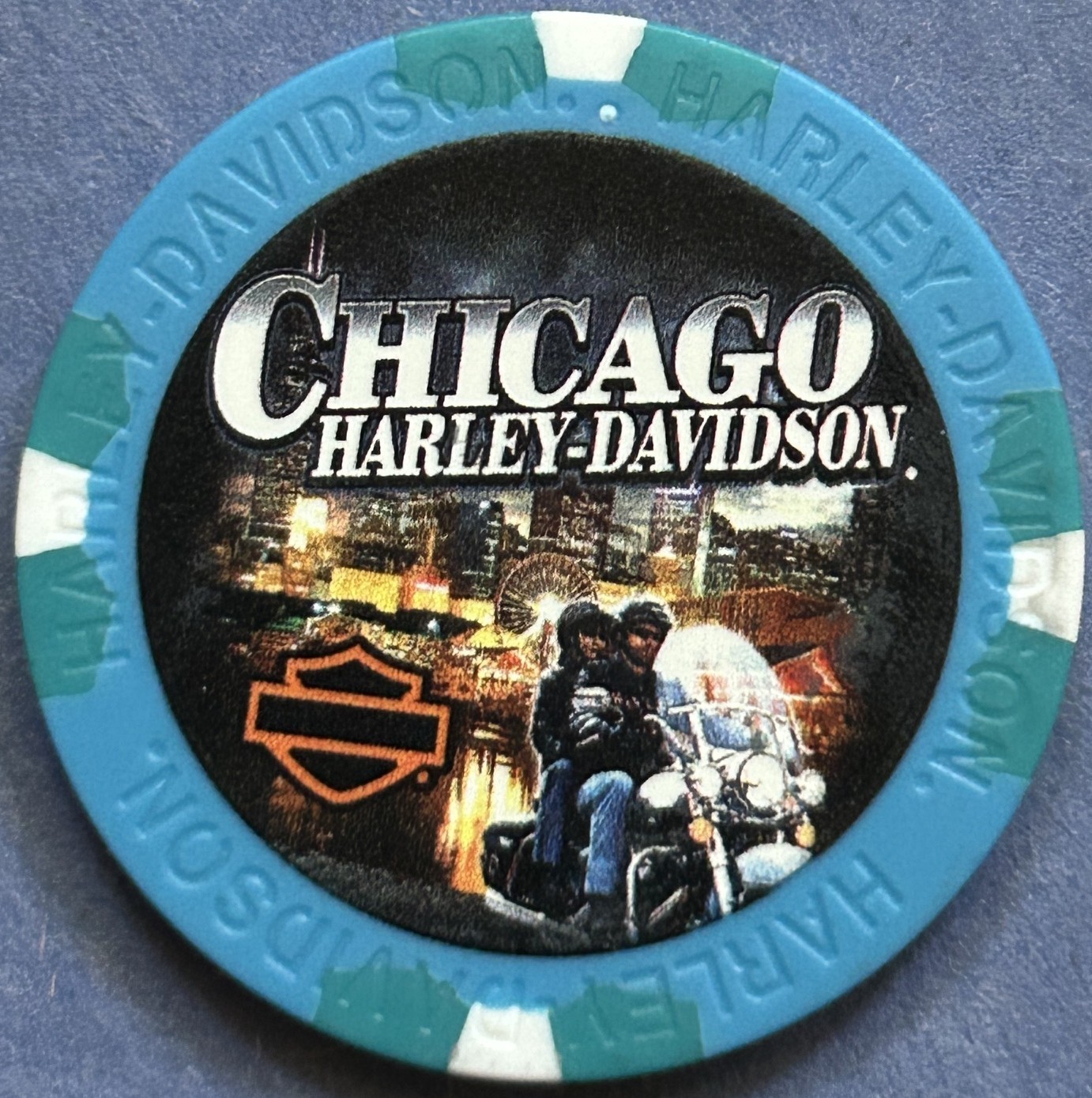 Harley Davidson Wide Print Poker Chip Chicago HD in Chicago, Illinois    CLOSED