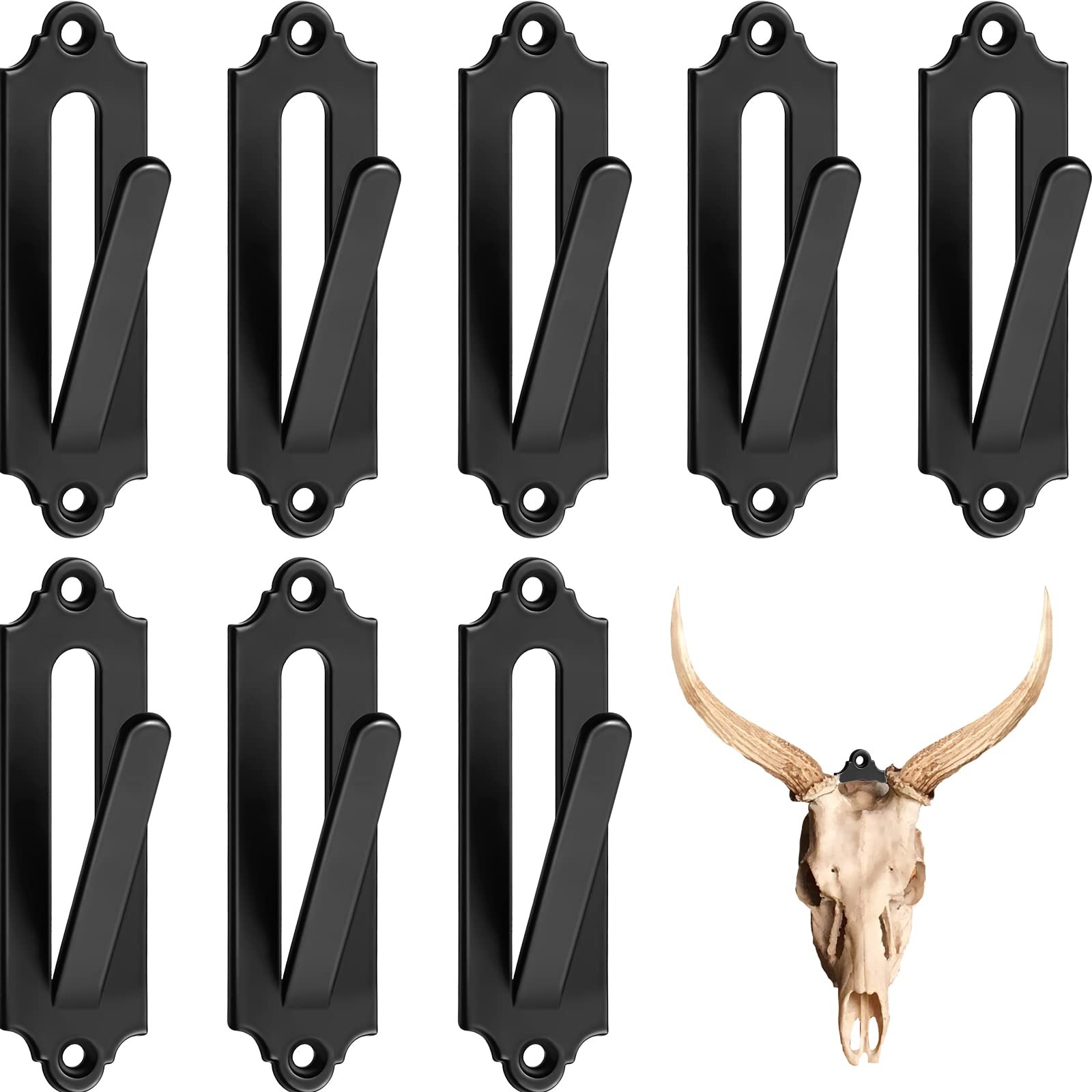 Dunzy 12 Pack European Style Mount Skull Hanger Deer Hangers Euro Black Dunzy 12 Pack European Style Mount Skull Hanger Deer Hangers Euro Black
