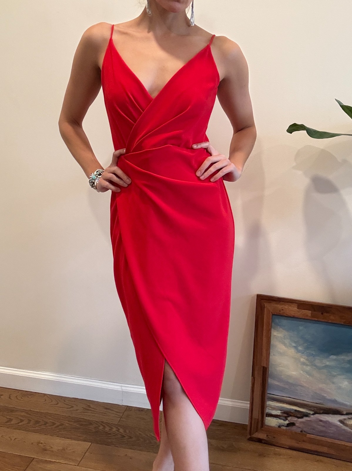 Rare Vintage 90s Betsey Johnson Red Party Dress Size 4