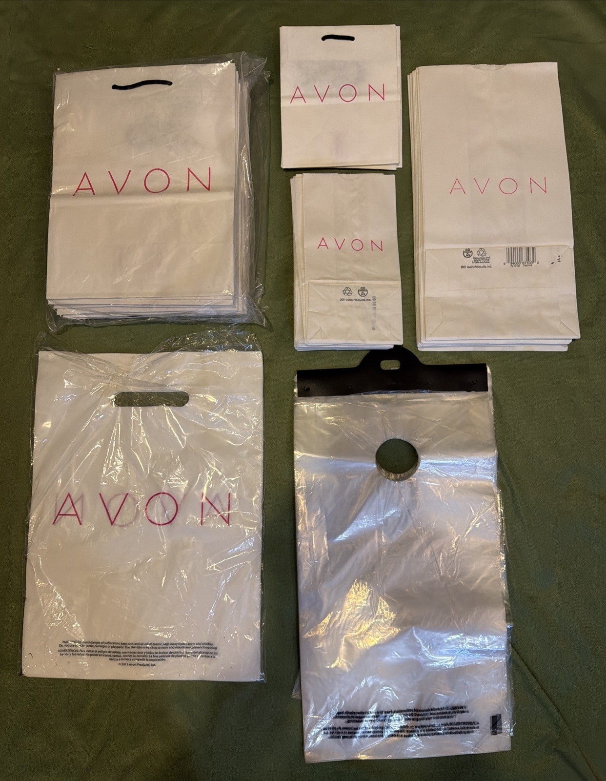 2011 Avon Representative Mixed Lot Order Product Bags