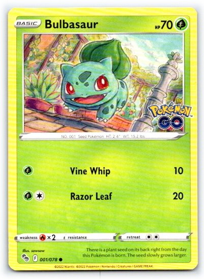 Bulbasaur 001/078 ~ English Near Mint