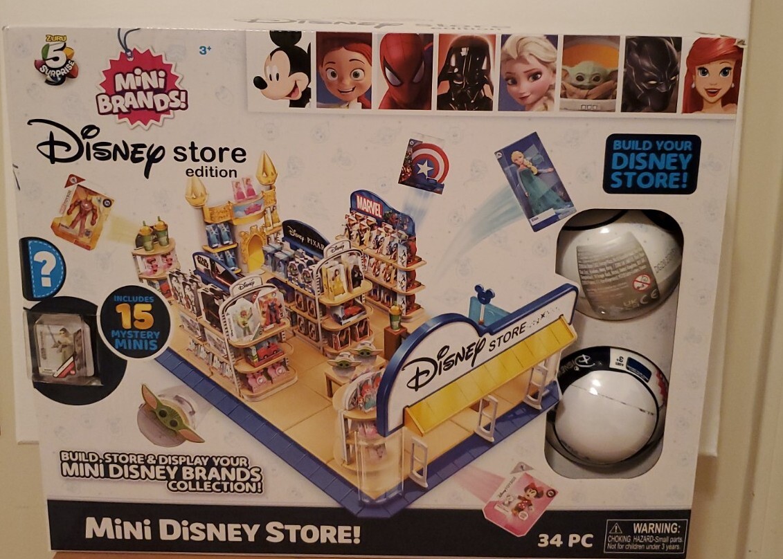 Zuru 5 Surprise Mini Brands Mini Disney Store Playset [Includes 2  Packs] 34 pc
