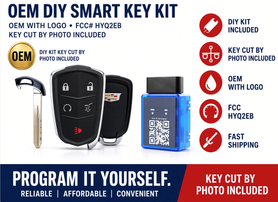 DIY OEM Bundle For Cadillac SRX XTS XT4-6 HYQ2EB + Key Cut