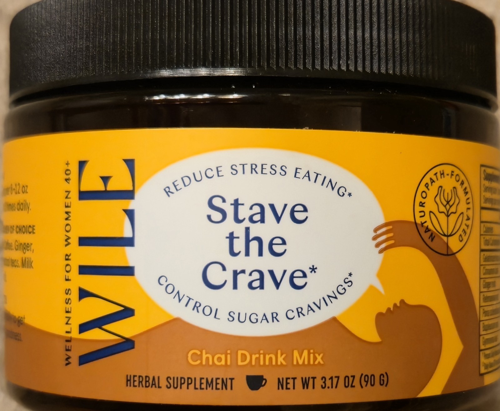 Wile STAVE THE CRAVE 3.4 oz (30 Serv) Reduce Sugar Crave Chai Drink BESTBY 12/26 Wile STAVE THE CRAVE 3.4 oz (30 Serv) Reduce Sugar Crave Chai Drink BESTBY 12/26