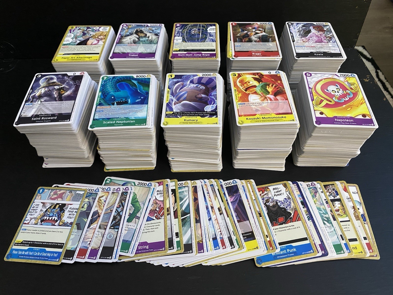 1000 Bulk Lot Common, Uncommon One Piece TCG Cards NM/MINT English 1000 Bulk Lot Common, Uncommon One Piece TCG Cards NM/MINT English
