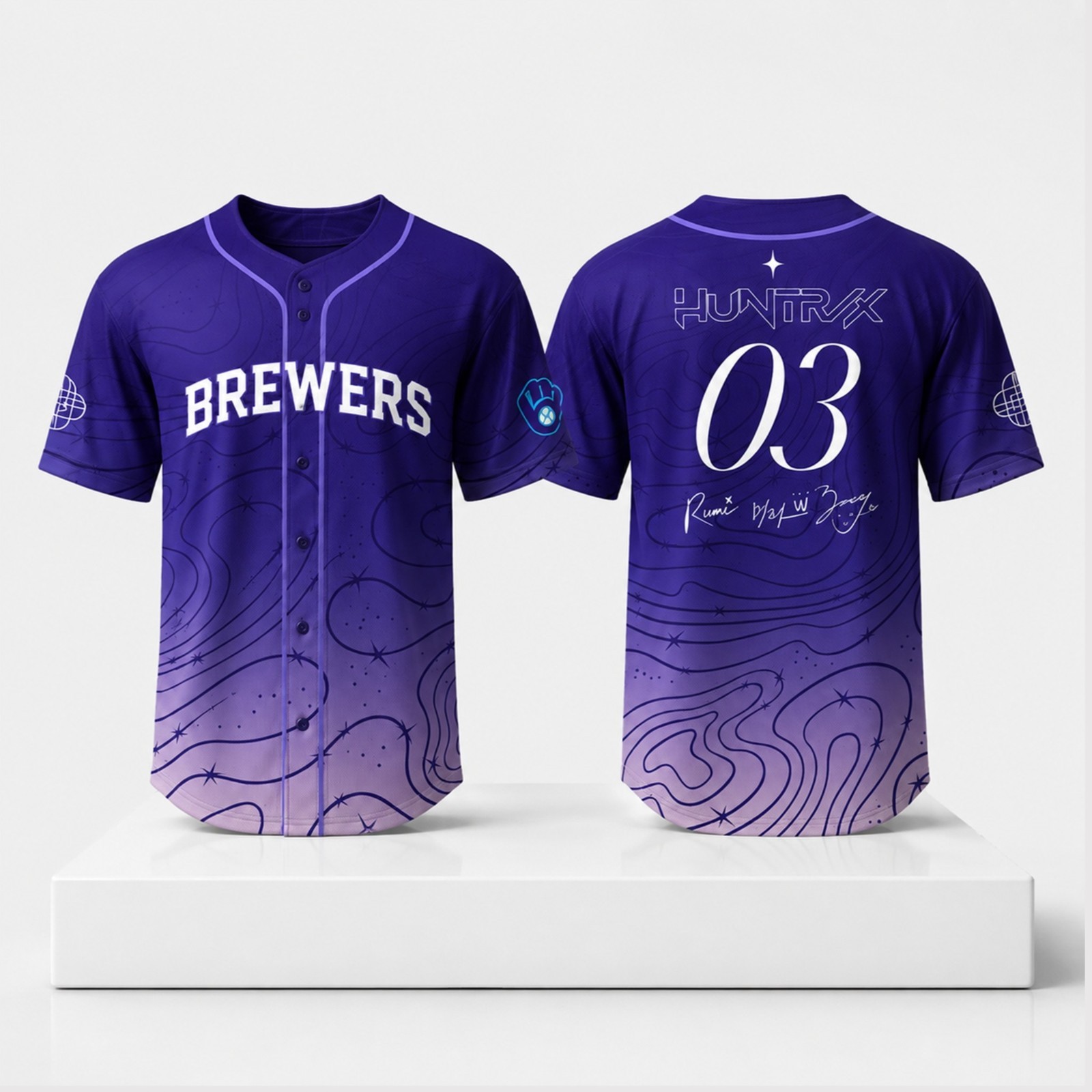 Milwaukee Brewers KPop Demon Hunters Baseball Jersey 2026 Giveaway Kid and Adult