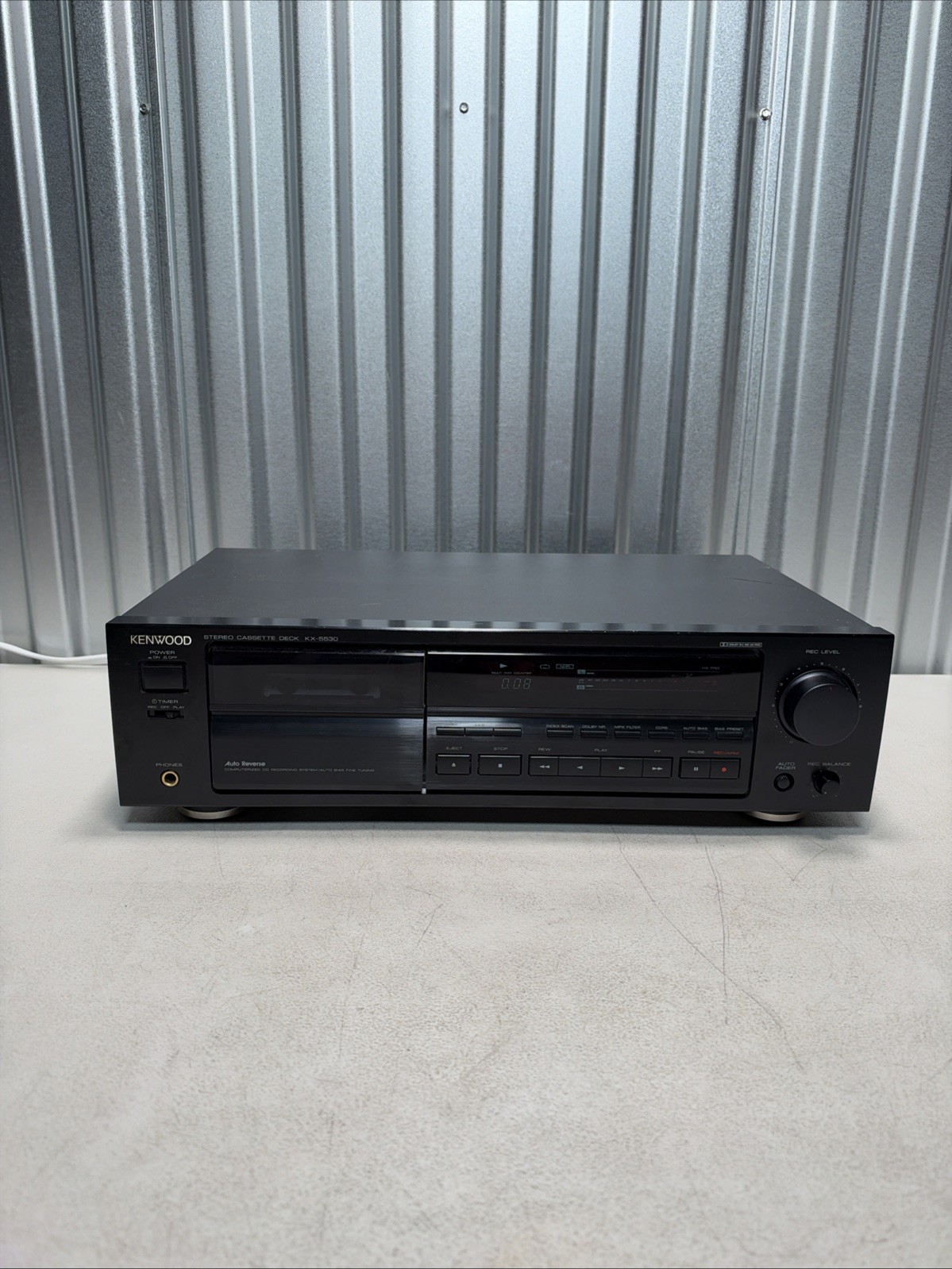Kenwood KX-5530 Stereo Cassette Deck Black Auto Reverse Dolby NR Auto Bias Kenwood KX-5530 Stereo Cassette Deck Black Auto Reverse Dolby NR Auto Bias
