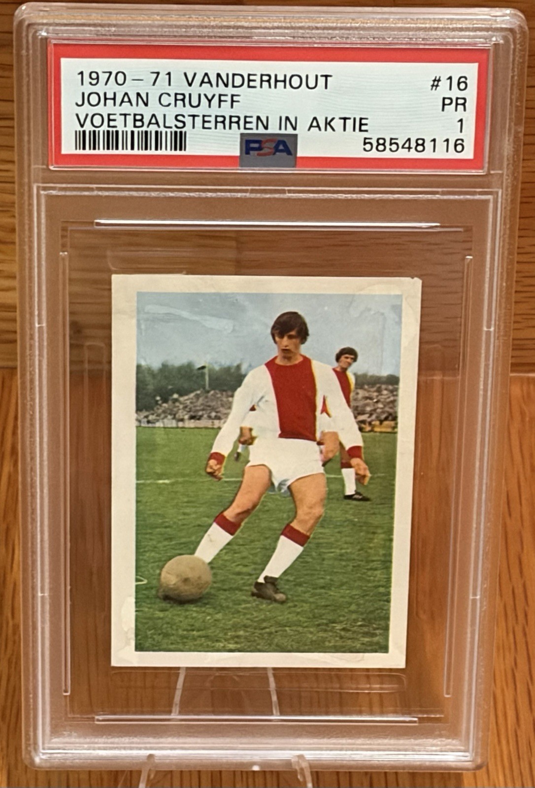 1970-71 Vanderhout Johan Cruyff #16 PSA 1 Ajax Vintage Soccer Card Netherlands