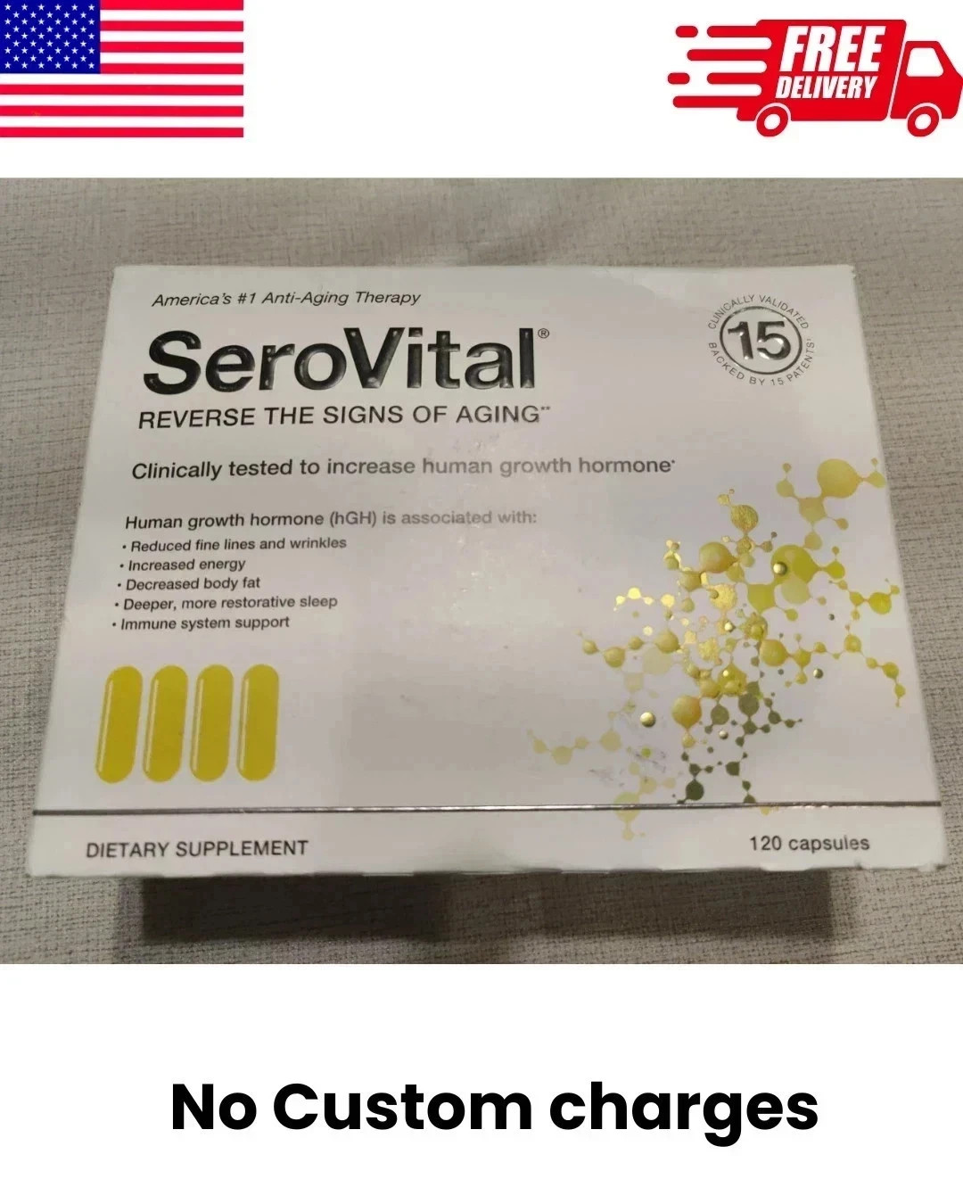 SeroVital Reverse The Signs of Aging Dietary Supplement - 120 Capsules