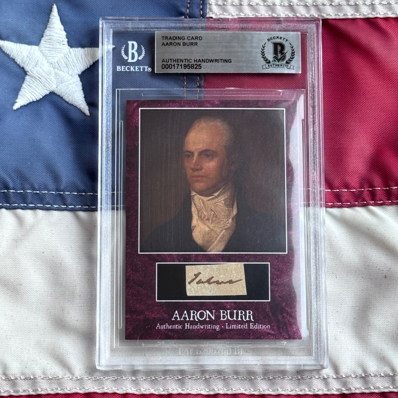 Aaron Burr Word from Autograph Signed Beckett BAS  Dueled Alexander Hamilton
