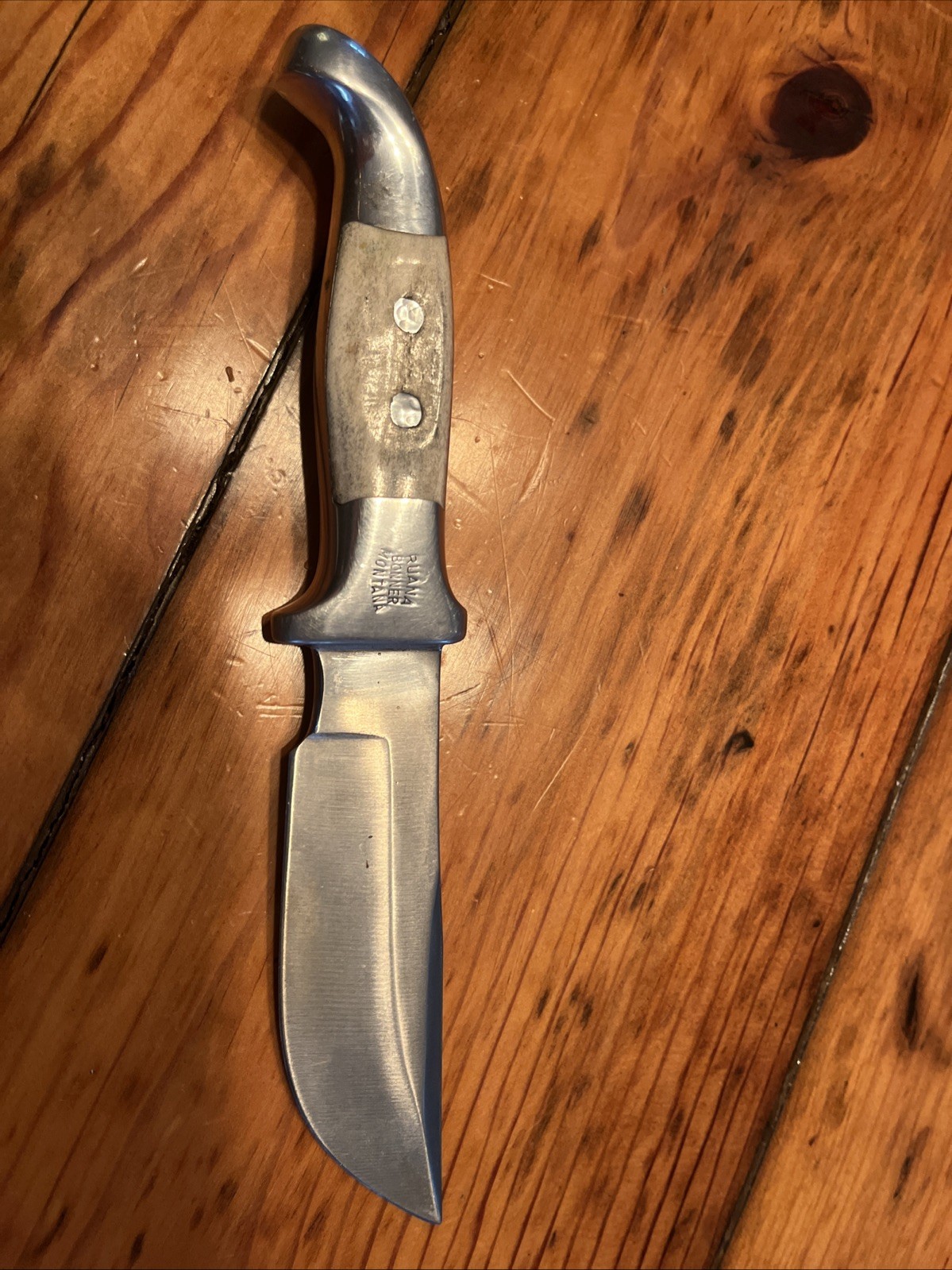 VINTAGE RH RUANA MODEL 13B ? RUANA KNIFE w ORIGINAL LEATHER SHEATH VINTAGE RH RUANA MODEL 13B ? RUANA KNIFE w ORIGINAL LEATHER SHEATH