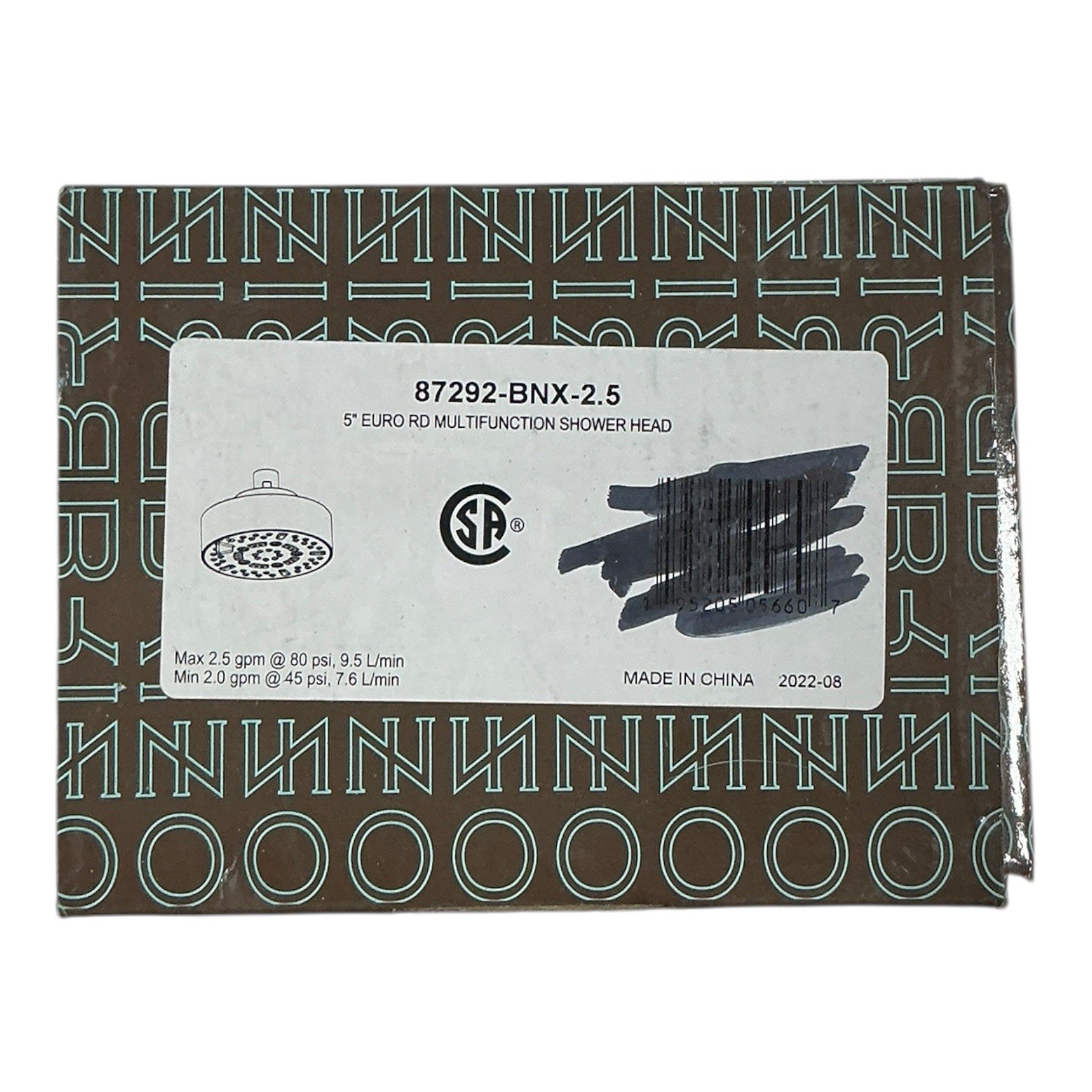 Brizo 87292-BNX-2.5 5″ H2Okinetic Multi-Function Wall Showerhead Black Onyx Brizo 87292-BNX-2.5 5″ H2Okinetic Multi-Function Wall Showerhead Black Onyx