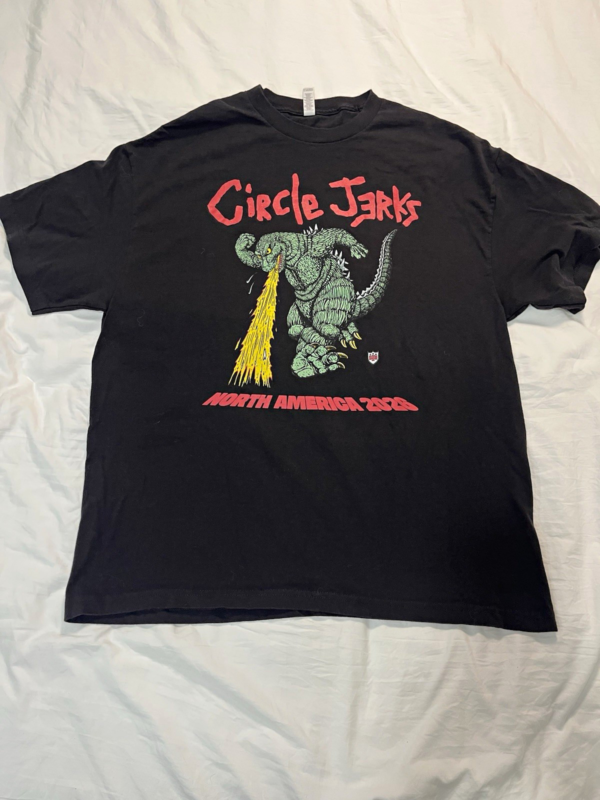 Circle Jerks North 2026 North American- Godzilla Tour Men’s L Cotton T-Shirt Circle Jerks North 2026 North American- Godzilla Tour Men’s L Cotton T-Shirt