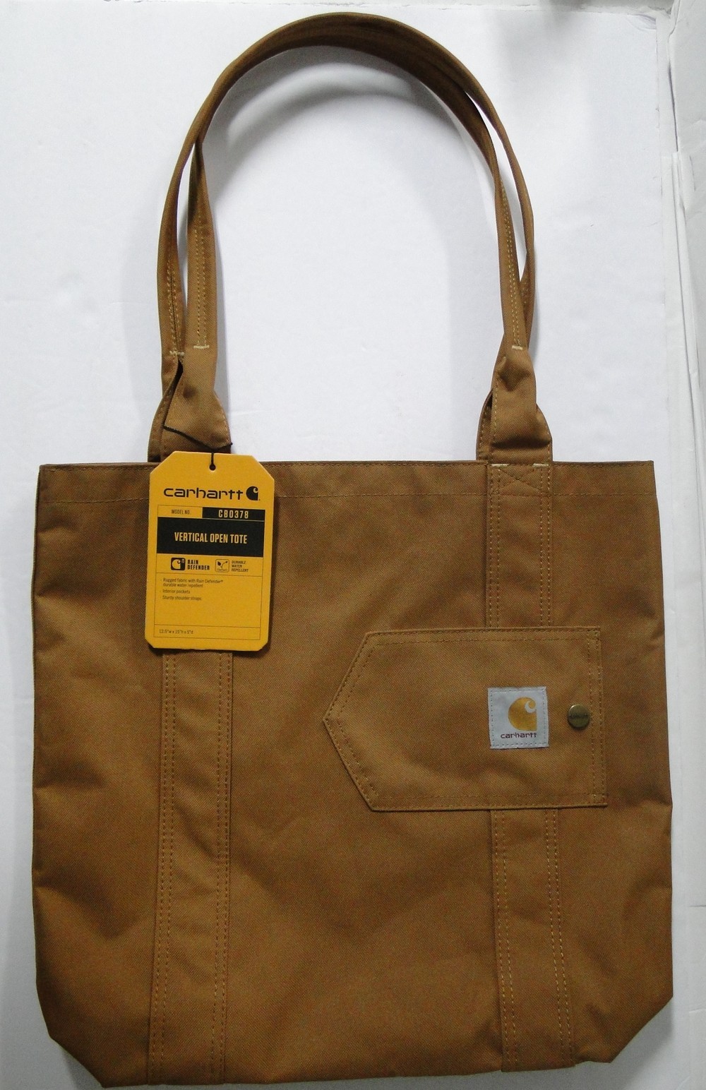 Carhartt Gear B0000378 Vertical Open Tote One Size Fits All Brown New w/Tags Carhartt Gear B0000378 Vertical Open Tote One Size Fits All Brown New w/Tags