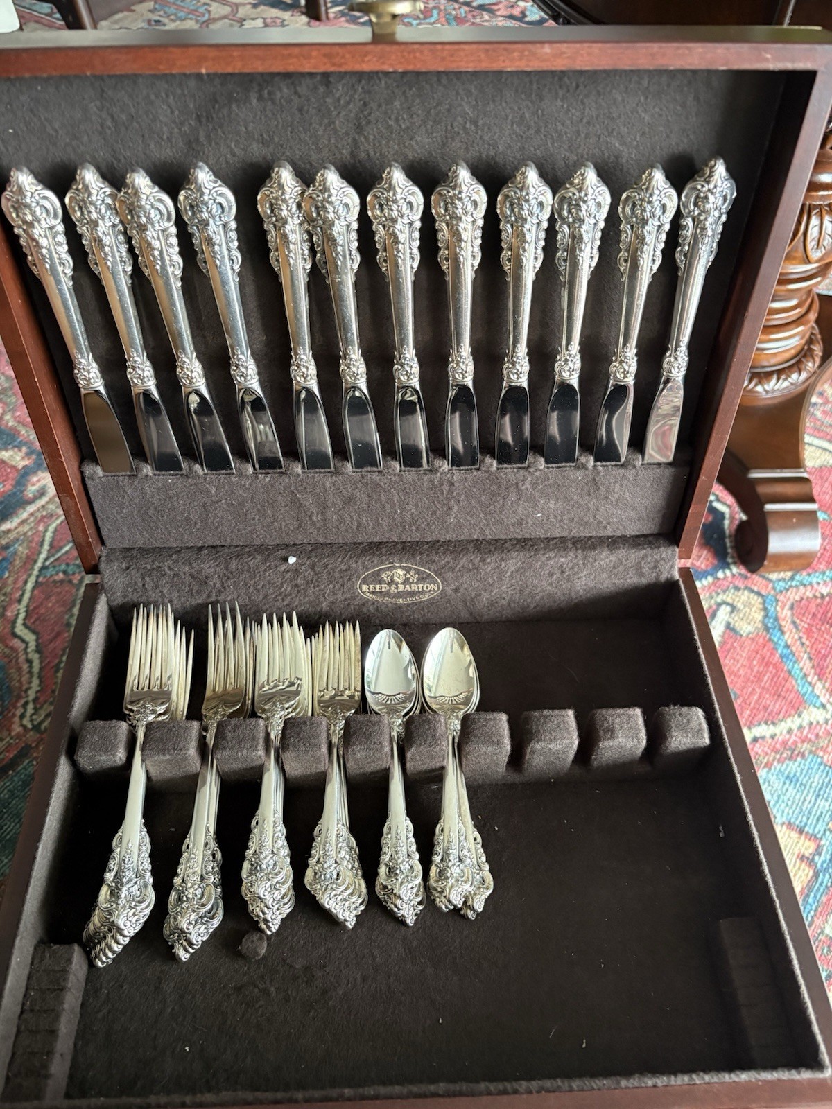 Vintage Grand Baroque Sterling Silver by Wallace 48 pc place setting for 12 Vintage Grand Baroque Sterling Silver by Wallace 48 pc place setting for 12