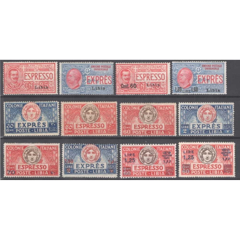 LIBYAN COLONIES 1915 1921 1922 1923 EXPRESSED 12 V. G.I MNH**