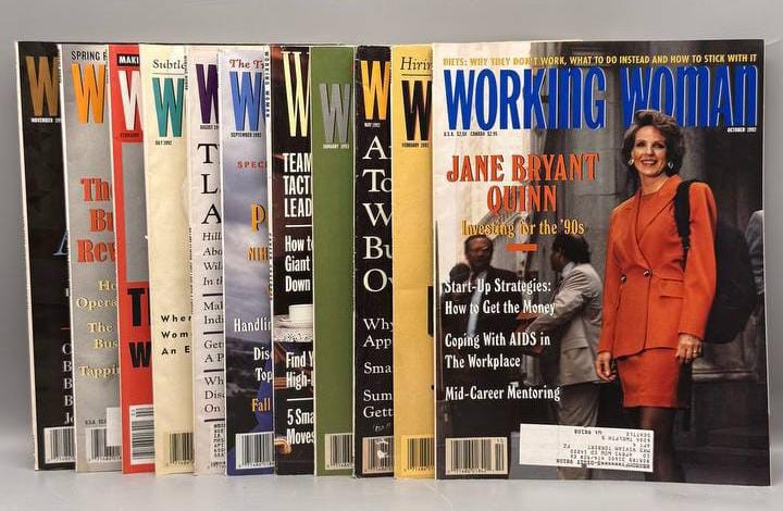Lot 11 Vintage Working Woman Magazines 1989–1993 Hillary Clinton Career Business