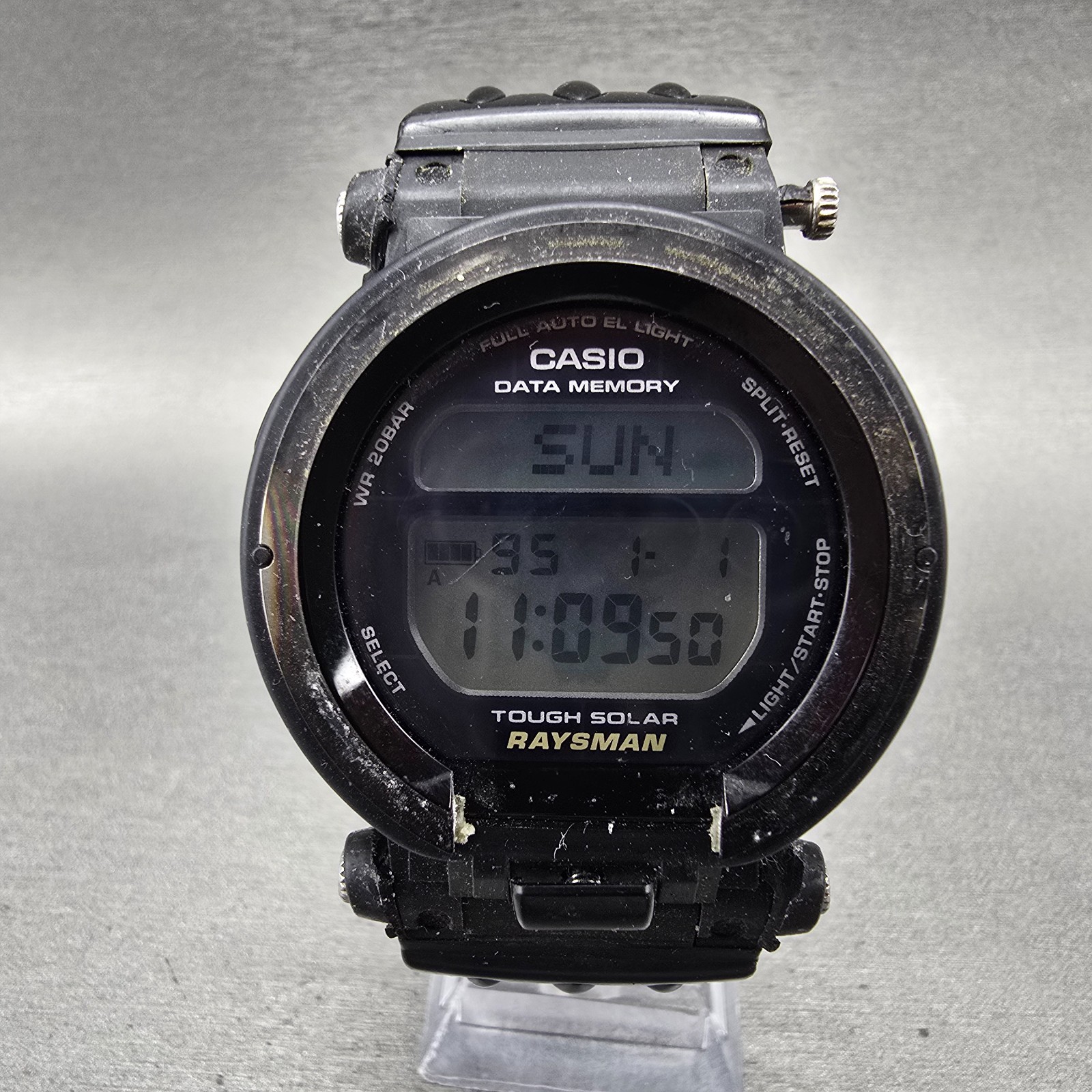 Casio G-Shock Rayman DW-9300 Watch Men 43mm Black Titanium Solar Chrono PARTS