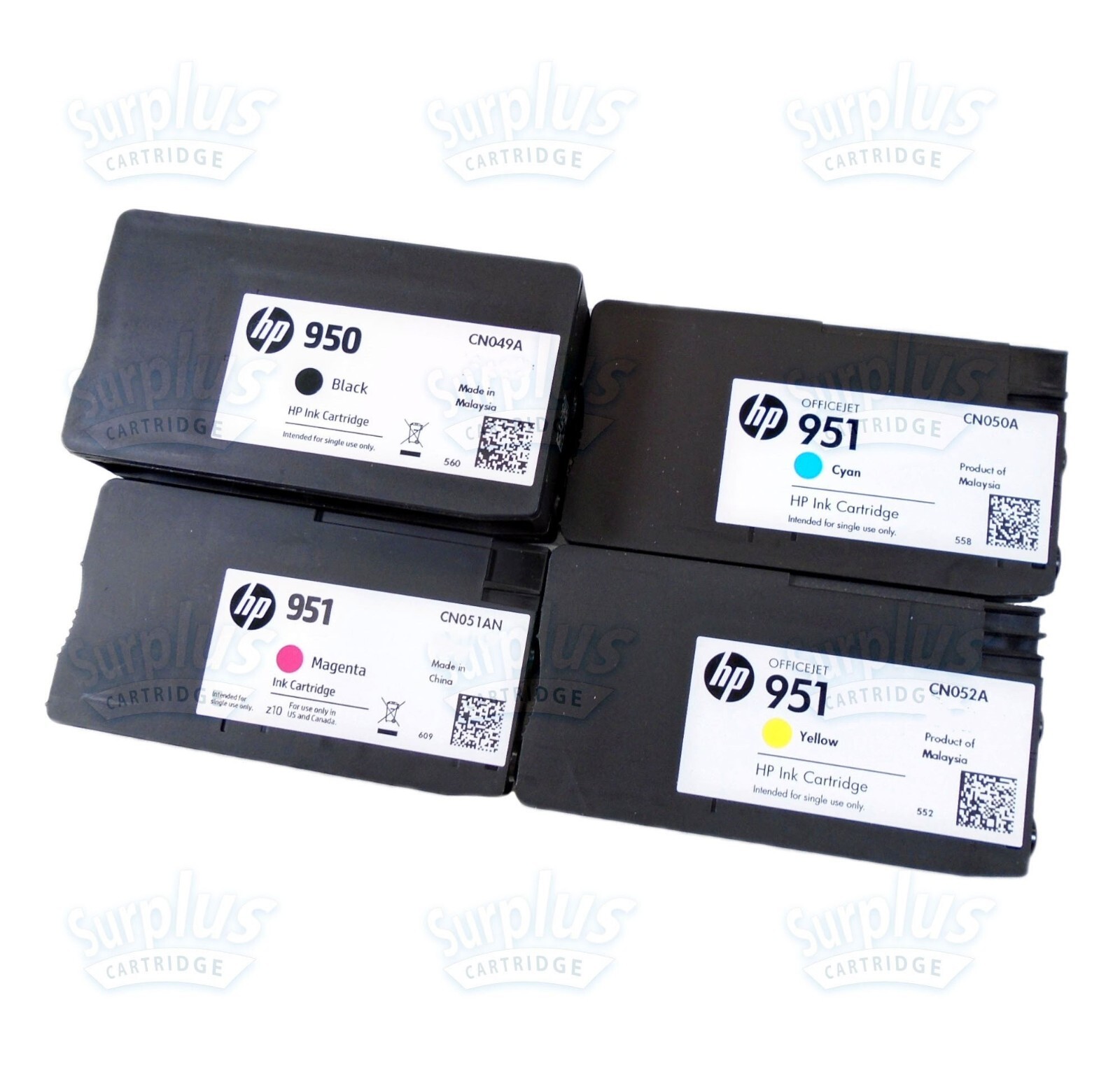 4pk Genuine HP 950 Black & 951 3-Color OfficeJet 8620 8600 8630 