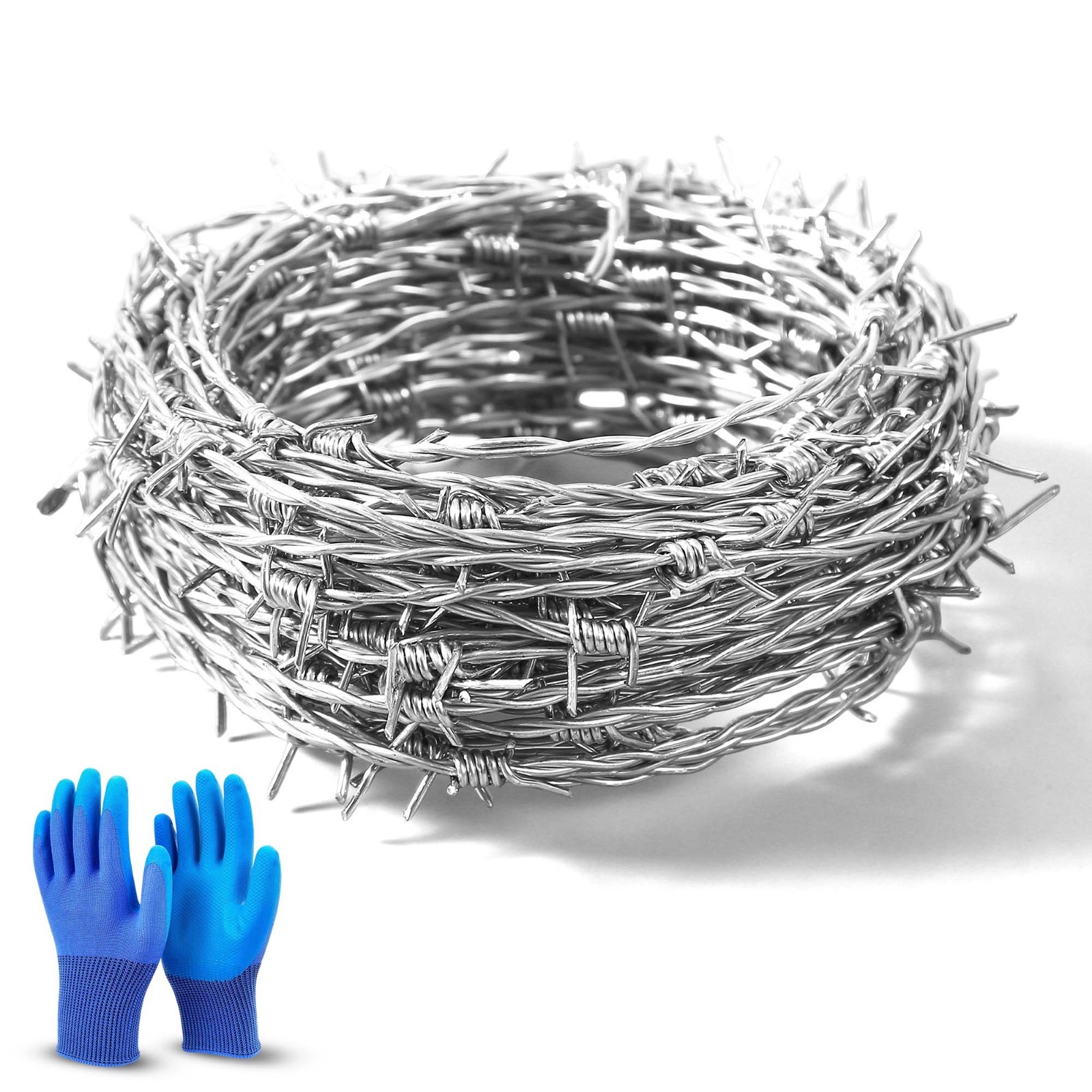 Premium Quality Barbed Wire 25Ft, 50Ft, 328 Ft, 4 Point, 16 GA Barbed Wire Fence