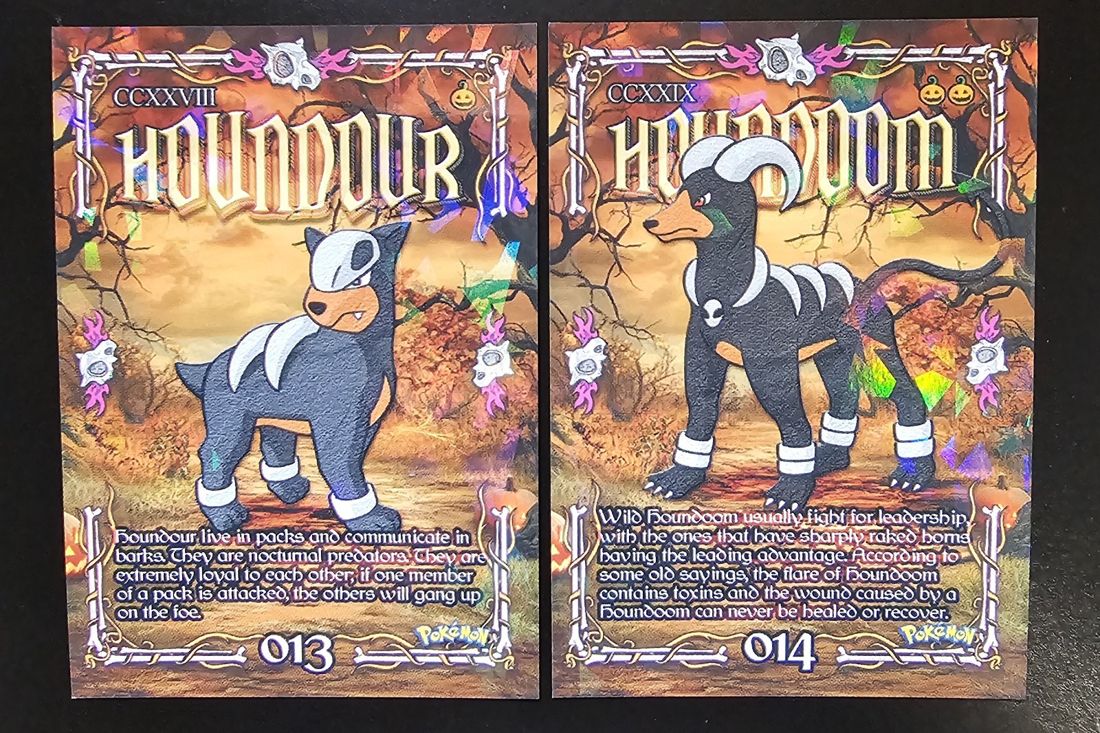 HOUNDOUR X HOUNDOOM LOT - POKEMON PRISMA HALLOWEEN RARE CCG HOLO HOUNDOUR X HOUNDOOM LOT - POKEMON PRISMA HALLOWEEN RARE CCG HOLO