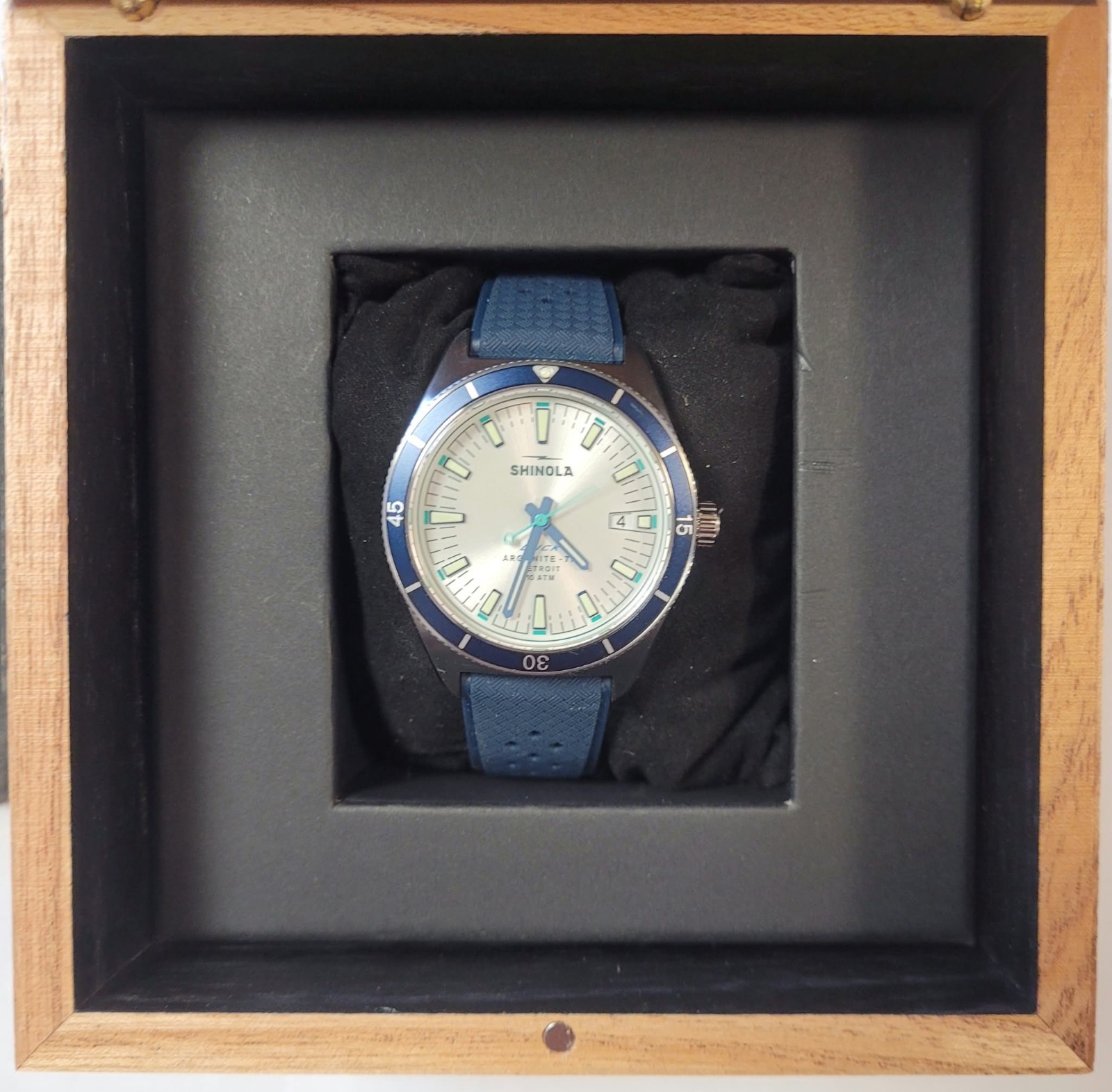 Shinola Men\'s Duck 40mm Midnight Blue Stainless Steel Watch -NIB