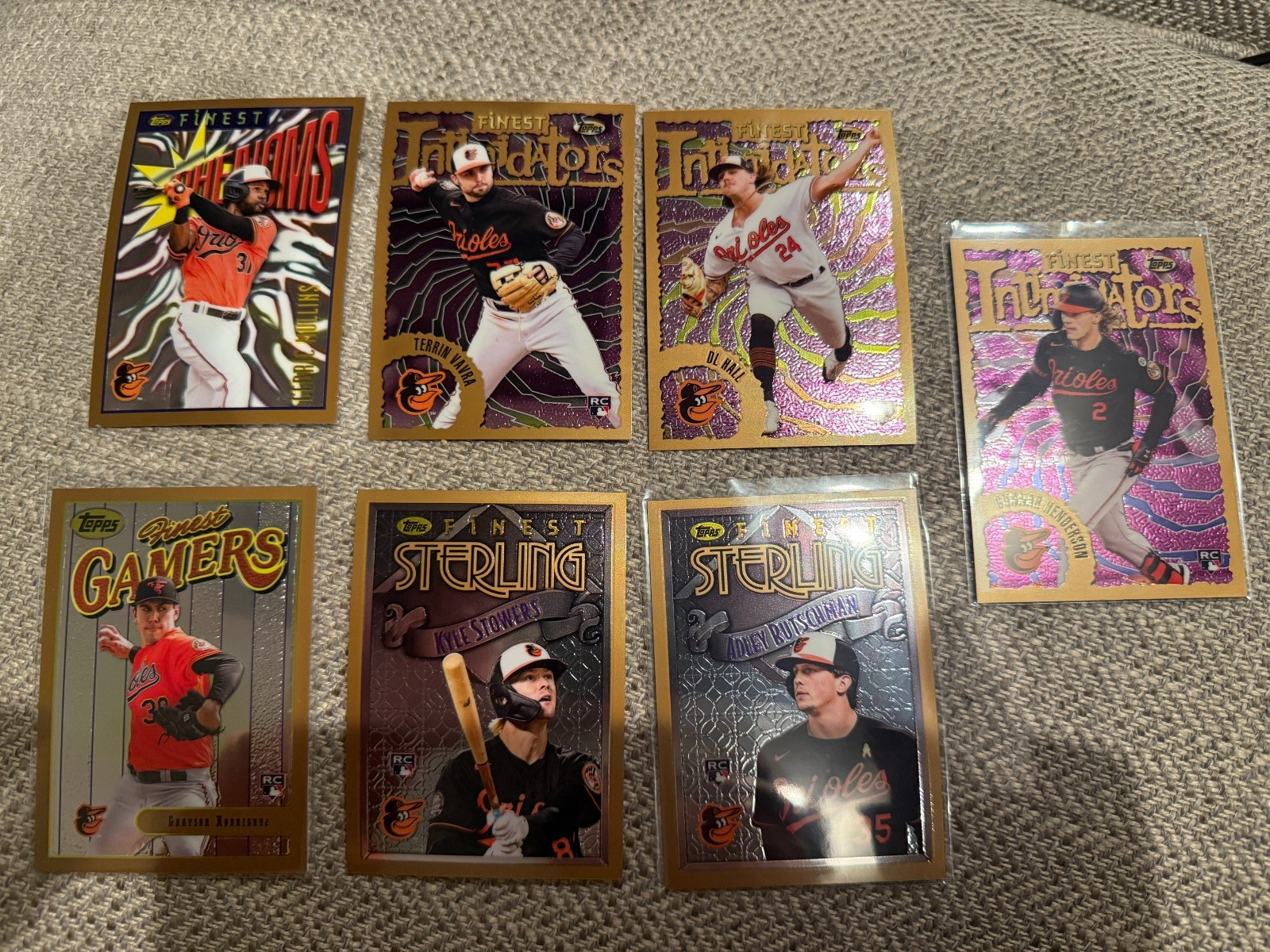 2023 Topps Finest Flashbacks Common Orioles Set Adley RC Gunnar RC