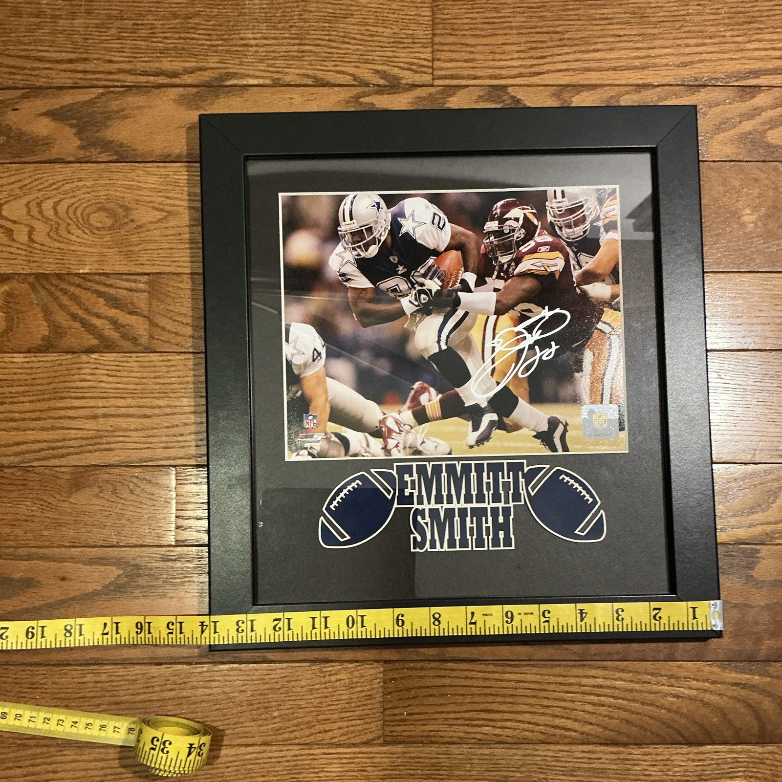 Emmitt Smith Dallas Cowboys Signed Original Photo Framed, Mounted Memories Auth