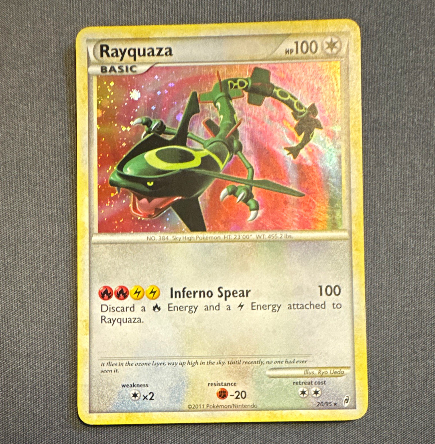 Nintendo Pokemon TCG 2011 Call of Legends Rayquaza 20/95 Holo Rare English