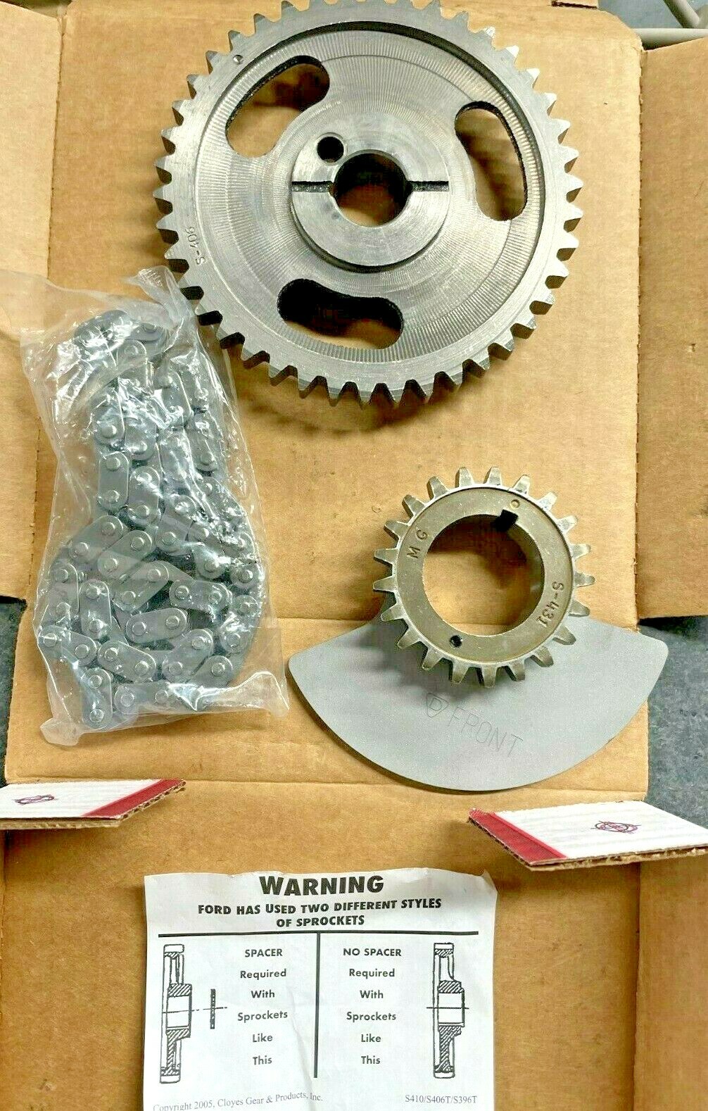 1963-67 Ford Mustang Shelby 289 HIPO Timing Chain set & Crankshaft Counterweight
