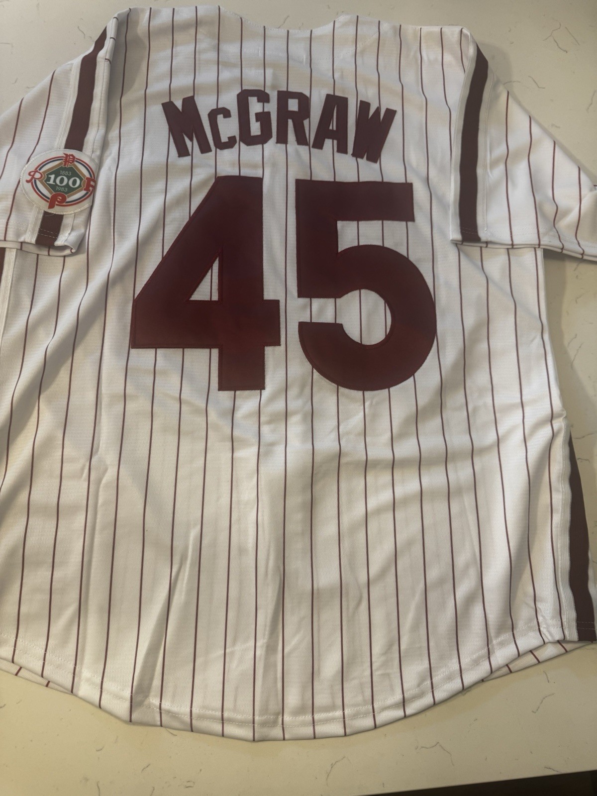 Tug McGRAW Philadelphia Phillies #45 Pinstripe HOME Jersey Adult All Sizes NWT Tug McGRAW Philadelphia Phillies #45 Pinstripe HOME Jersey Adult All Sizes NWT