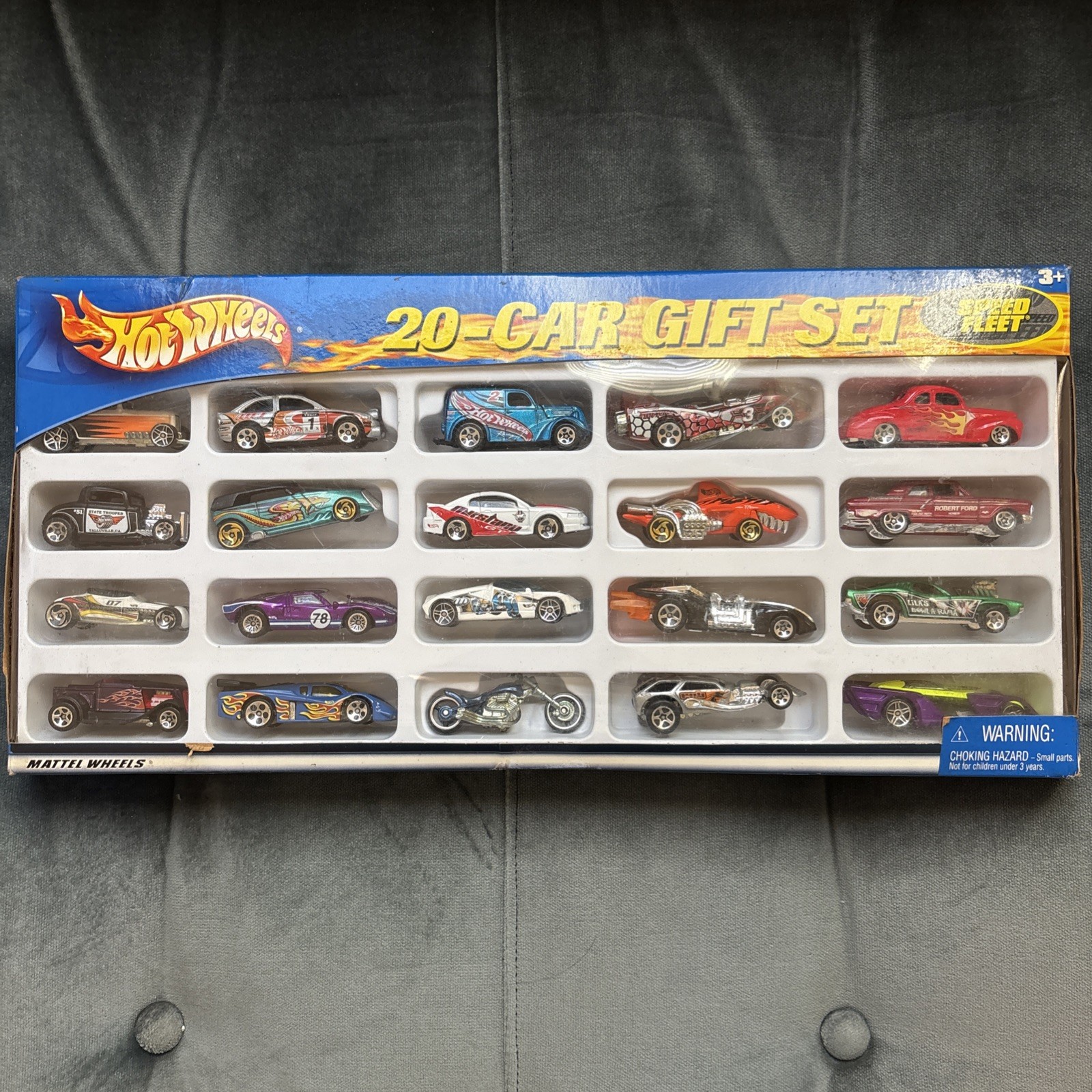 Vintage 2002 Hot Wheels Speed Fleet 20-Car Gift Set Mattel B0865 - New Sealed