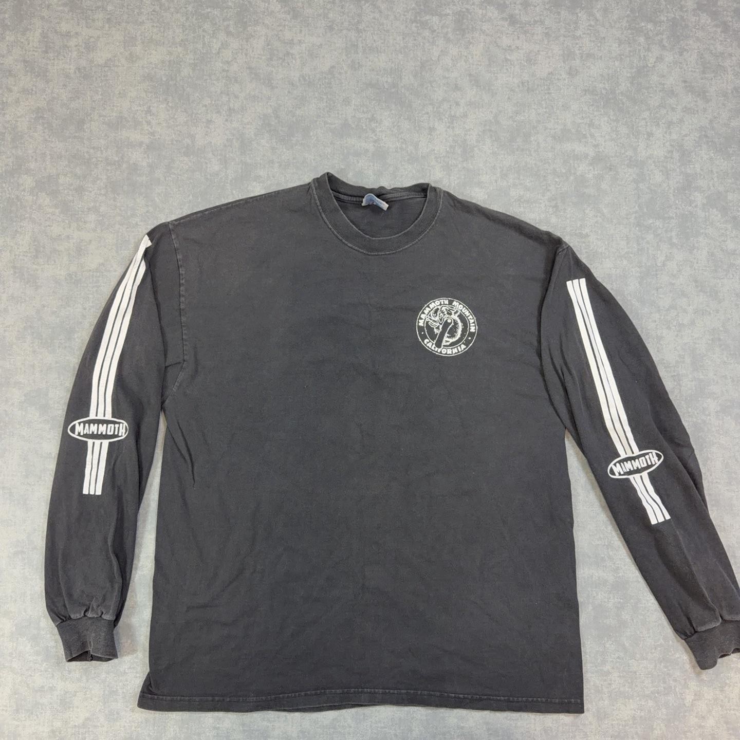 Hanes Shirt Mens XL Black Mammoth Mountain California Graphic Tee Long Sleeve