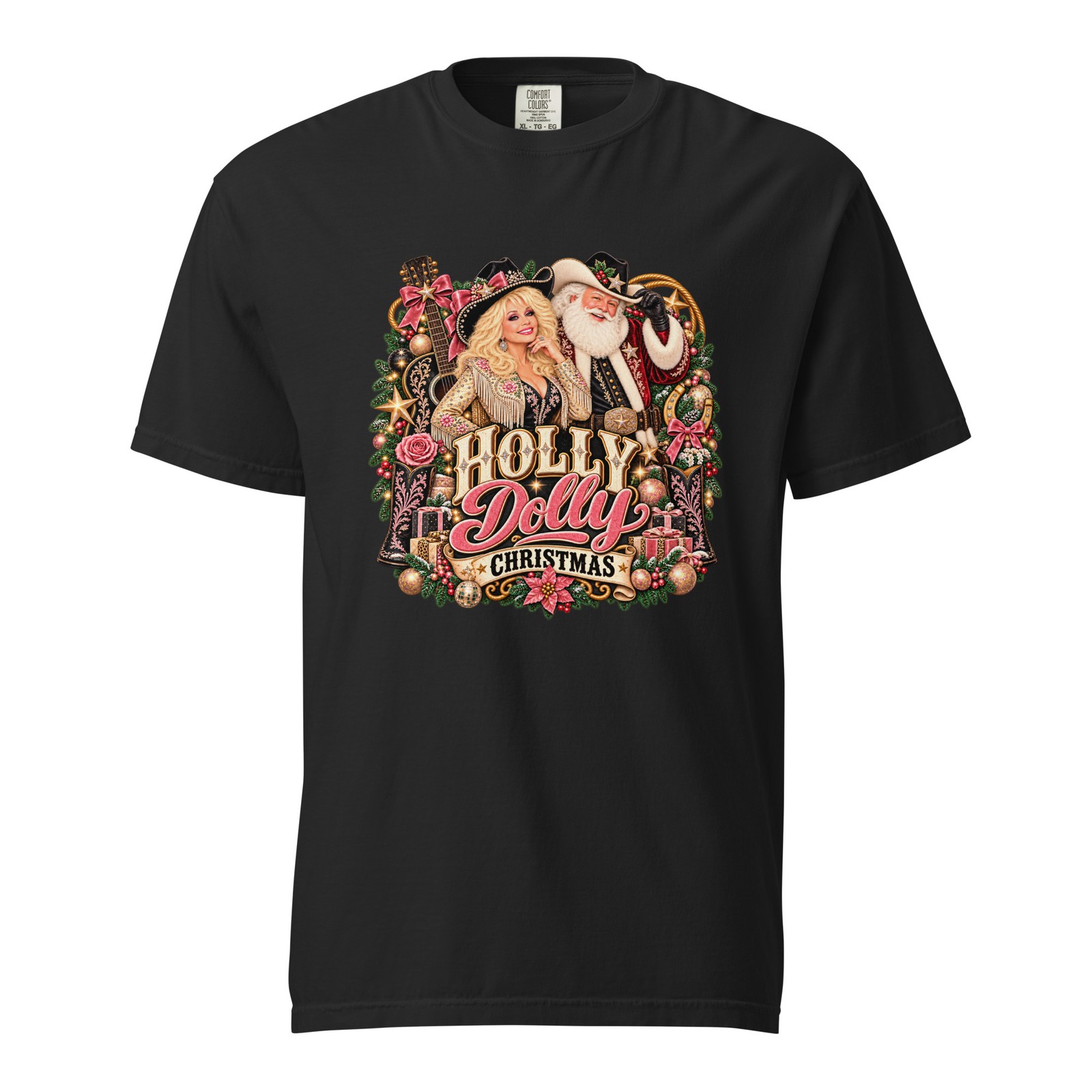 Holly Dolly Christmas Shirt, Retro Cowgirl Holiday Tee, Western Christmas Gift
