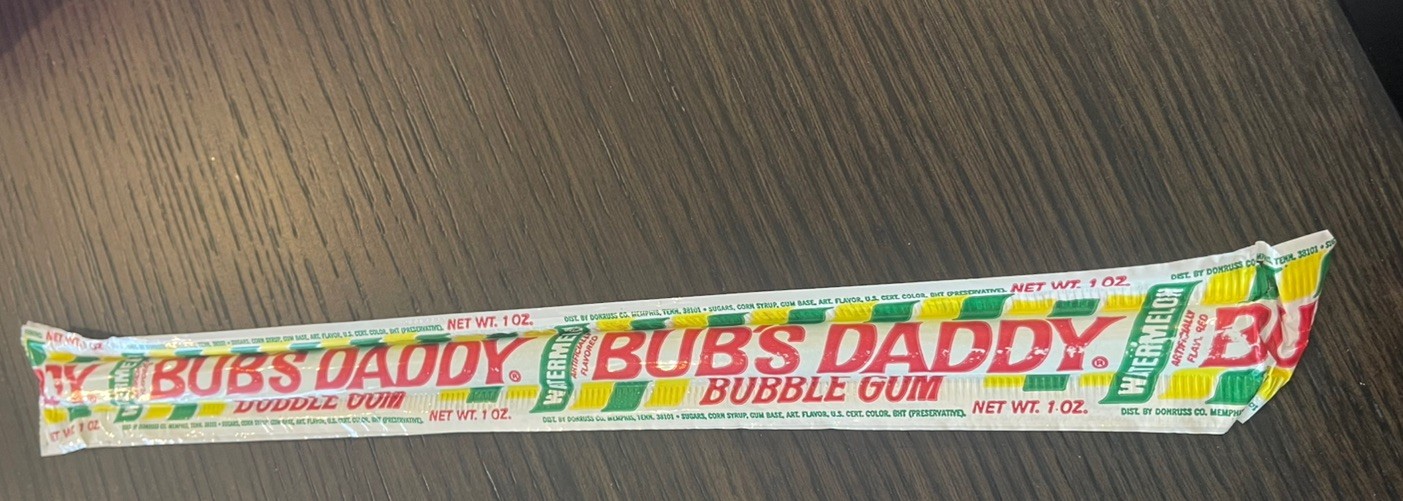 Vintage 1970’s DONRUSS BUB’S DADDY WATERMELON BUBBLE GUM  Sealed  NOS  RARE