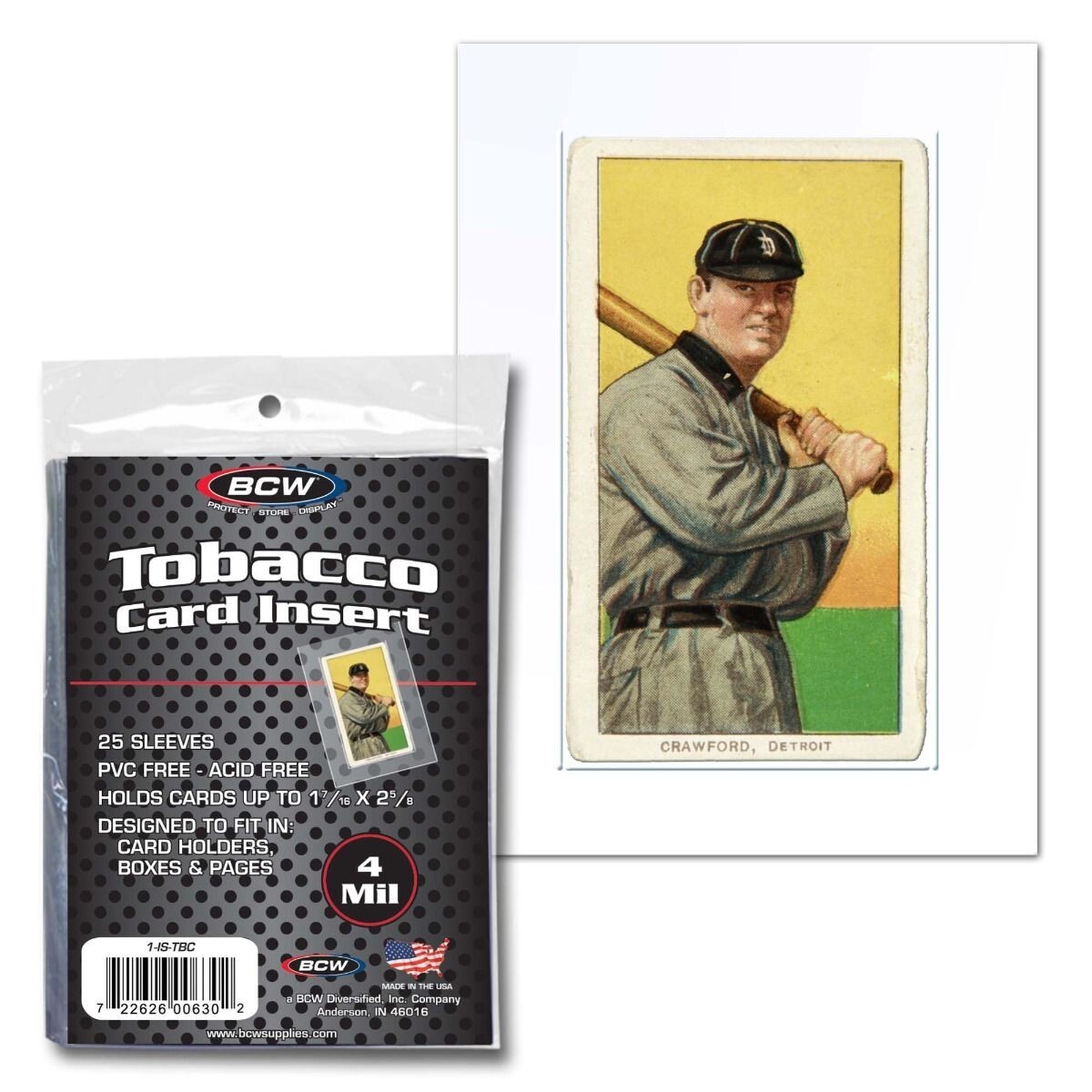 NEW (1 pk) 25 Sleeves BCW Tobacco Card Insert Sleeves-  Poly Soft