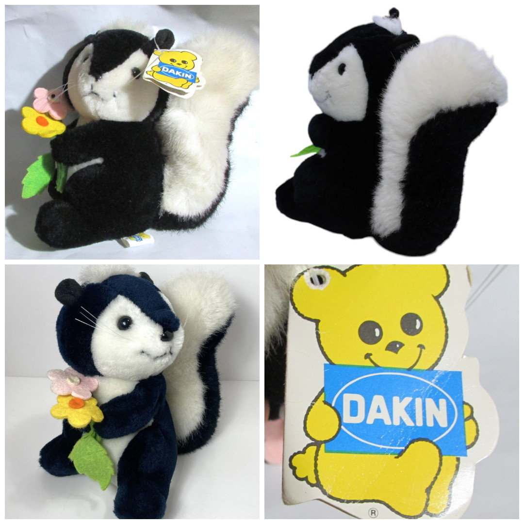 Vintage Dakin Sunflower SKUNK HOLDING FLOWERS Plush 1985 #31-1717 New with tags Vintage Dakin Sunflower SKUNK HOLDING FLOWERS Plush 1985 #31-1717 New with tags
