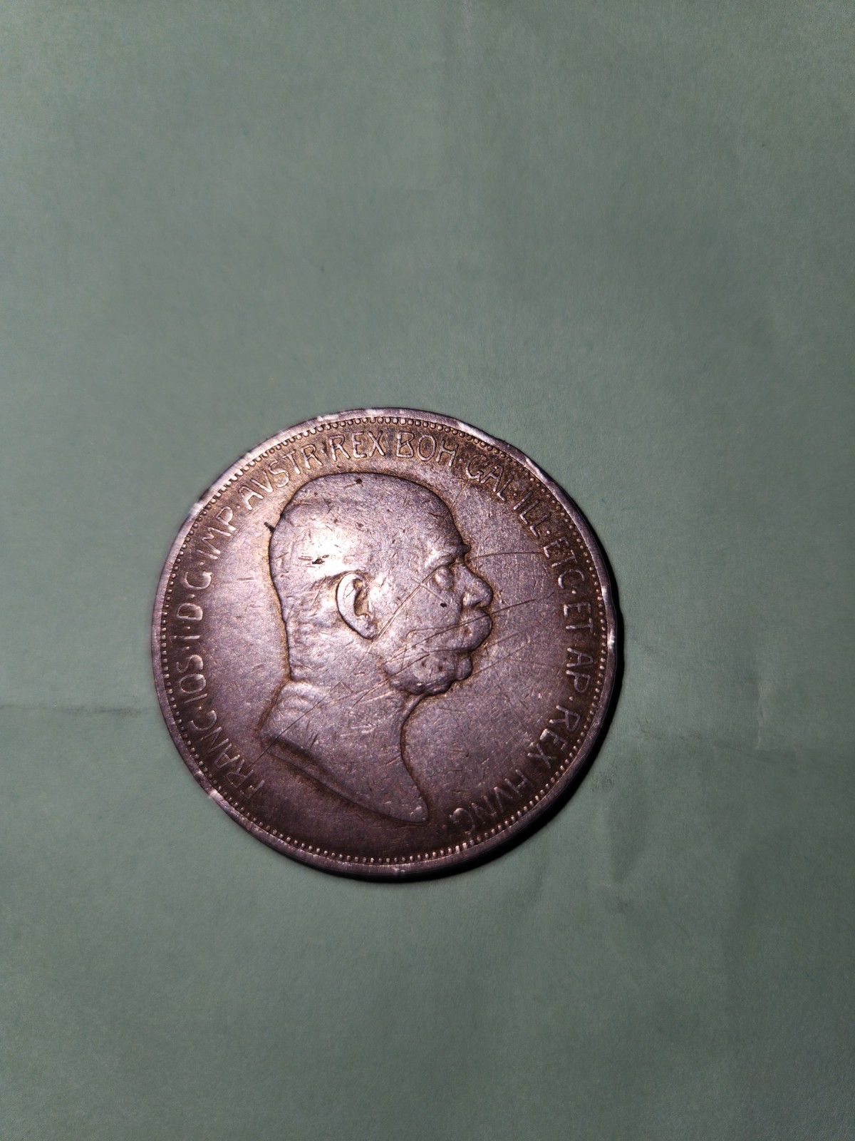 1908 Austria 5 Corona Silver Coin Franz Joseph 60th Anniversary