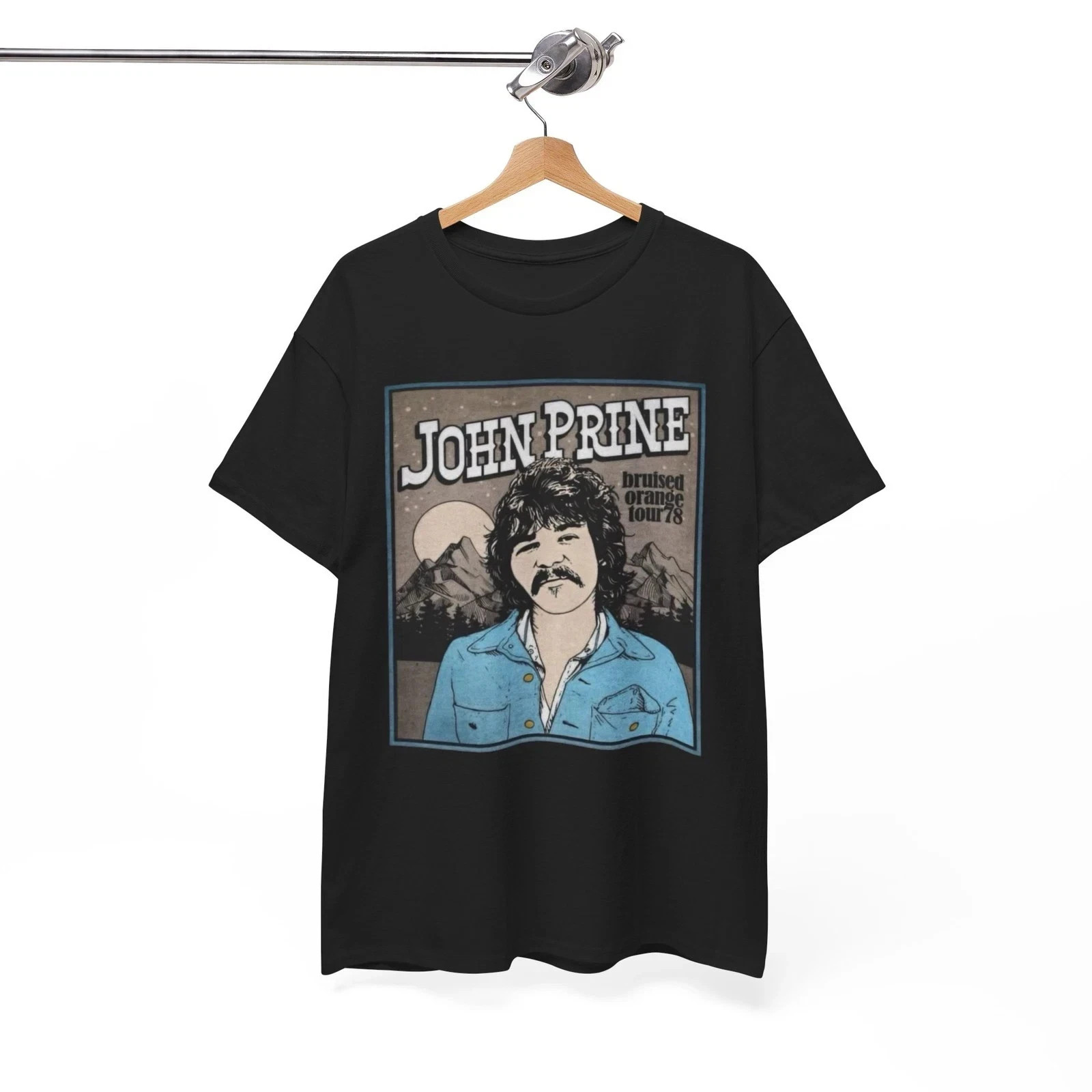 John Prine Vintage Graphic T Shirt, Unisex Heavy Cotton Tee