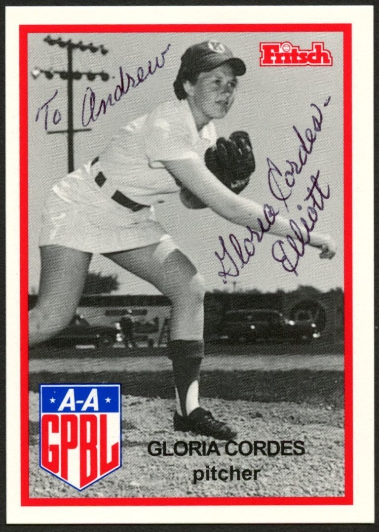 Gloria Cordes #44 signed autograph auto 1995 Fritsch AAGPBL Baseball Card Gloria Cordes #44 signed autograph auto 1995 Fritsch AAGPBL Baseball Card