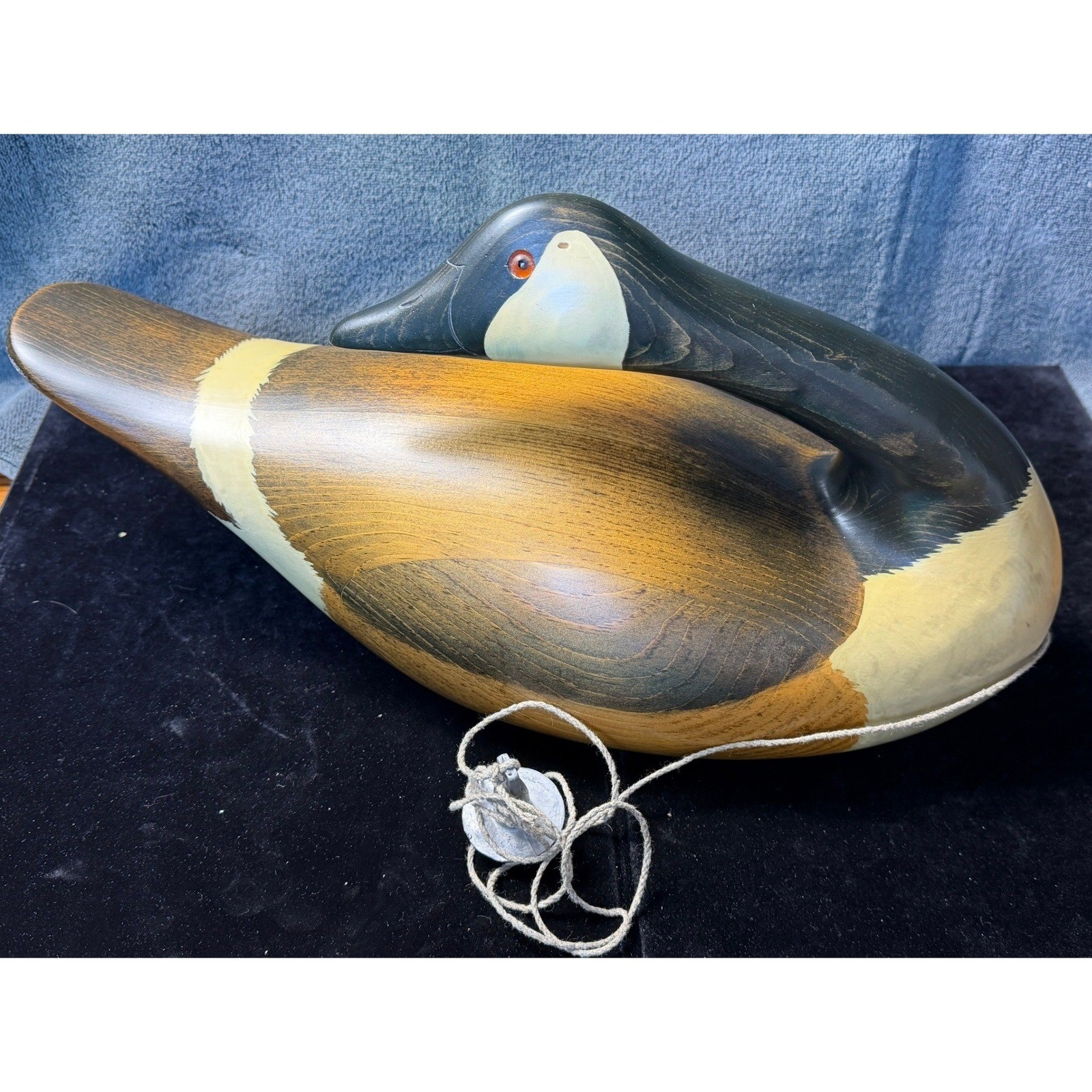 Big Sky Carvers Canada Goose Decoy with Anchor Kissy Durham Signed 16in Big Sky Carvers Canada Goose Decoy with Anchor Kissy Durham Signed 16in