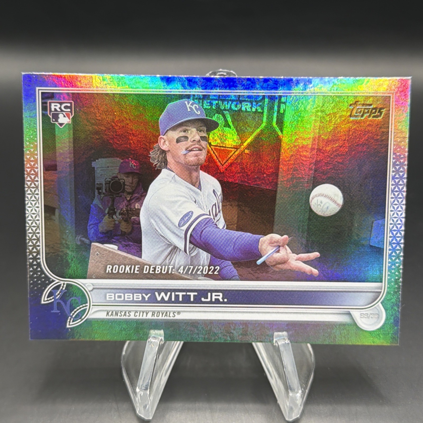2022 Topps Update Rookie Debut Bobby Witt Jr. #US187 Rainbow Foil RC Royals 