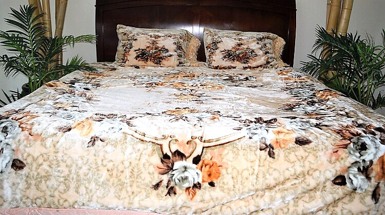 ☀️Thick Heavy 12+ POUND Korean Mink Style Soft KING D Borrego Reversible Blanket ☀️Thick Heavy 12+ POUND Korean Mink Style Soft KING D Borrego Reversible Blanket