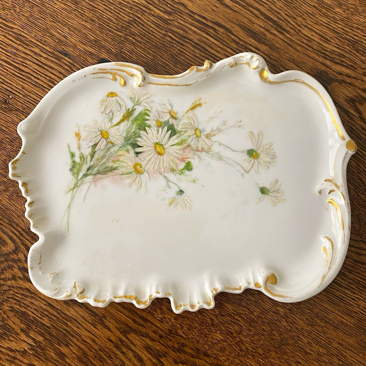 Antique Haviland Limoges Hand-Decorated Porcelain Raised Flowers & Gold, c. 1900 Antique Haviland Limoges Hand-Decorated Porcelain Raised Flowers & Gold, c. 1900