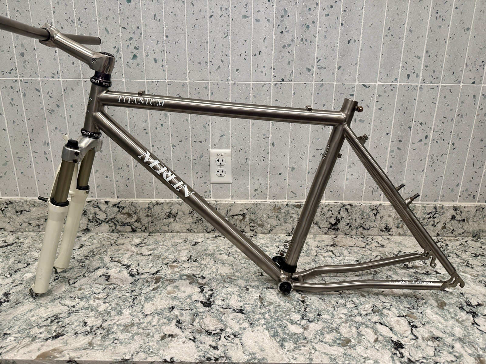 Vintage Merlin XLM Extra Light Titanium 19”Mtb 26” Rim/V-Brake 1996, Chris King