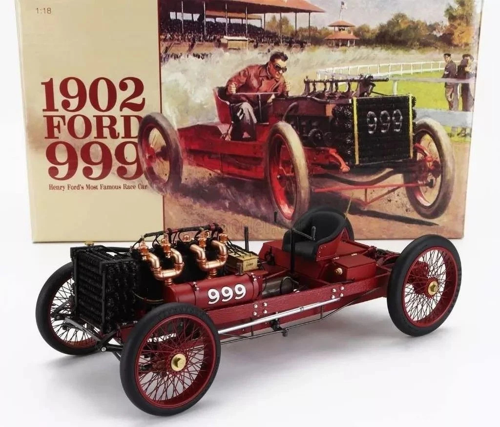 Exoto 1902 Henry Ford #999 Race Car 1:18 Diecast + Barney Oldfield Coin + Photo