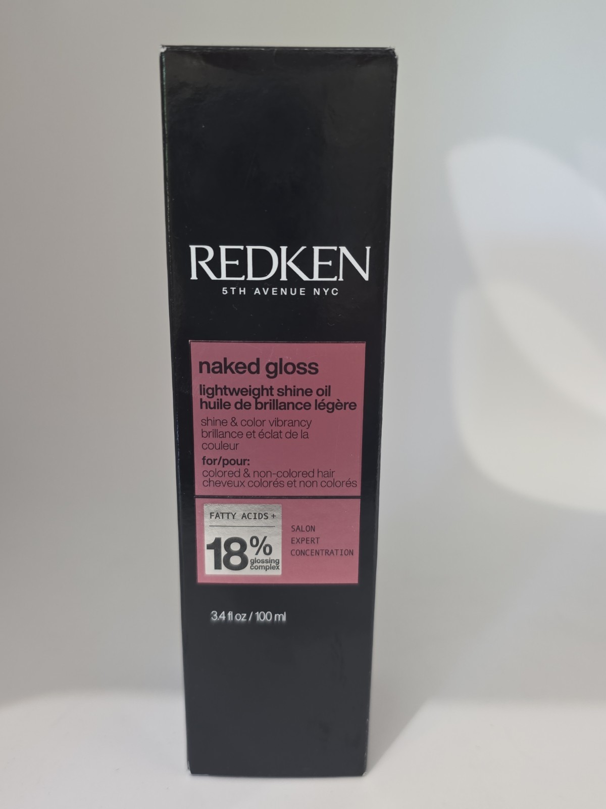 Redken Naked Gloss Lightweight Shine Oil Hair Oil 3.4 fl oz / 100 mL NEW IN BOX Redken Naked Gloss Lightweight Shine Oil Hair Oil 3.4 fl oz / 100 mL NEW IN BOX